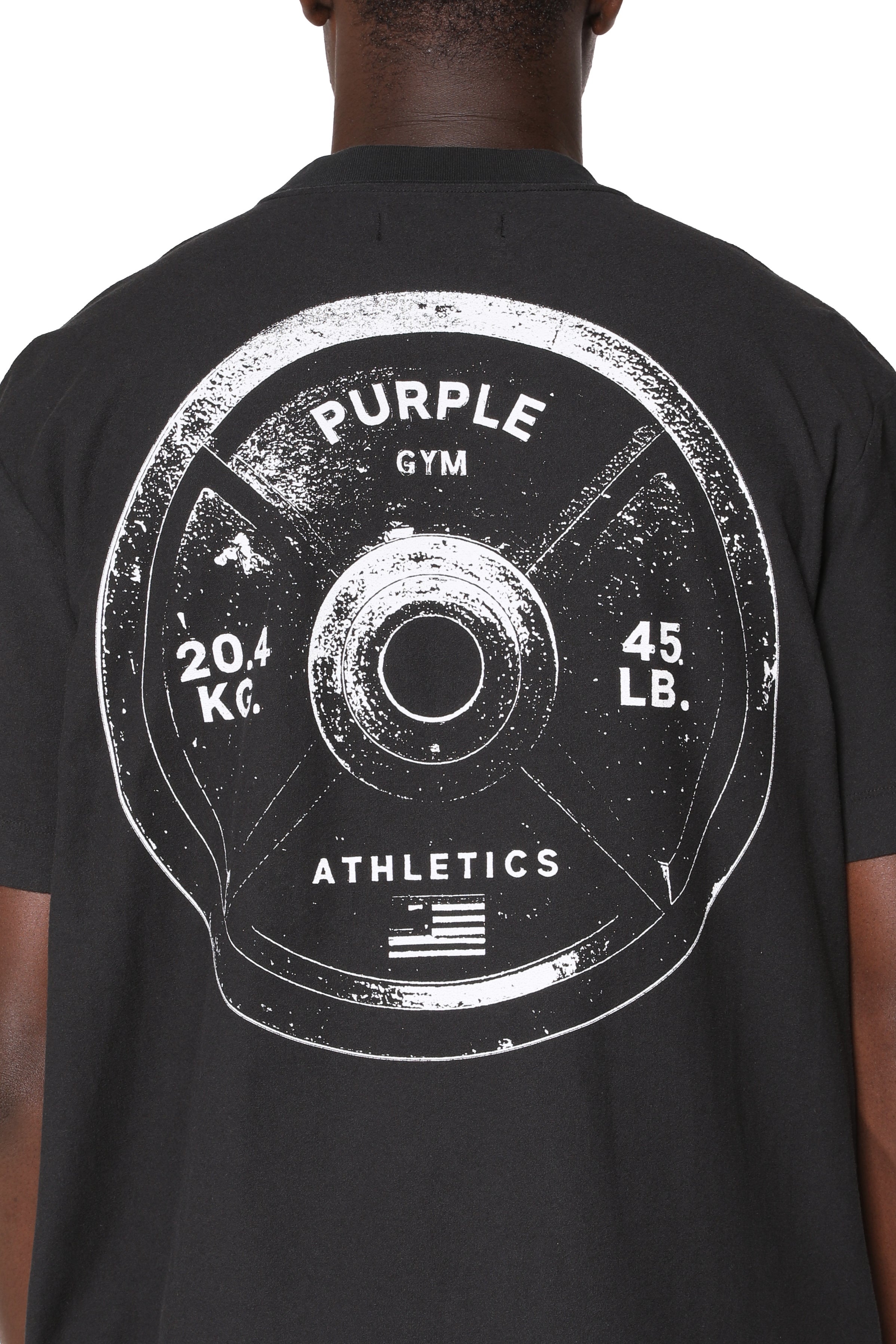 Purple Brand Textured Jersey SS Tee in black featuring premium textured jersey fabric and a classic short-sleeve design.