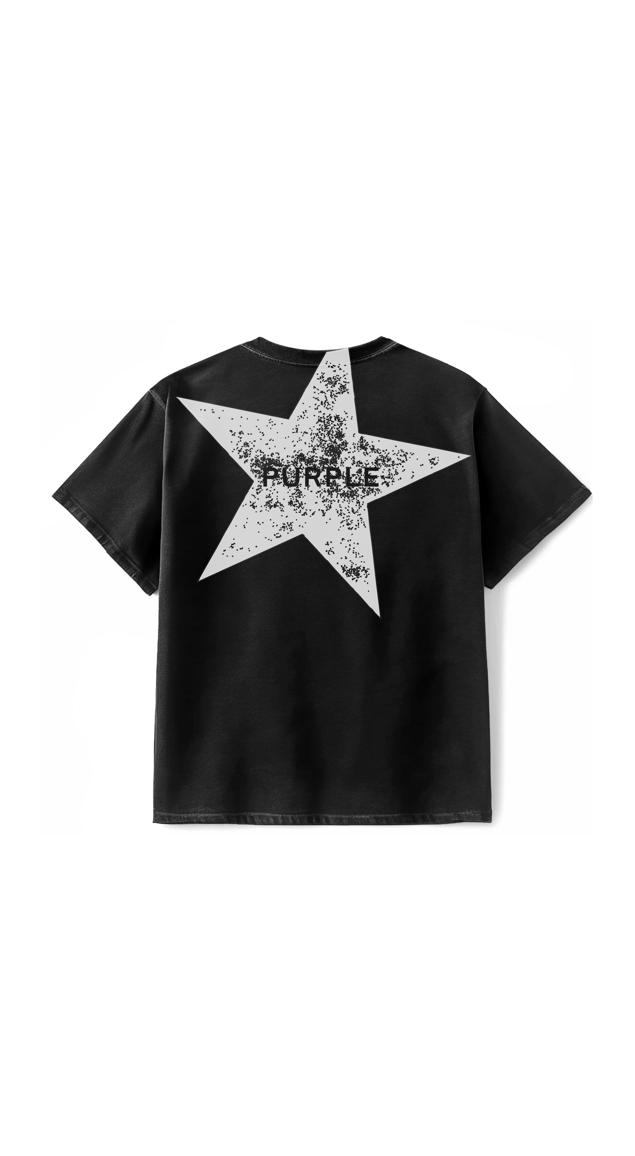 Purple Brand Textured Jersey SS Tee in black featuring premium textured jersey fabric and a classic short-sleeve design.