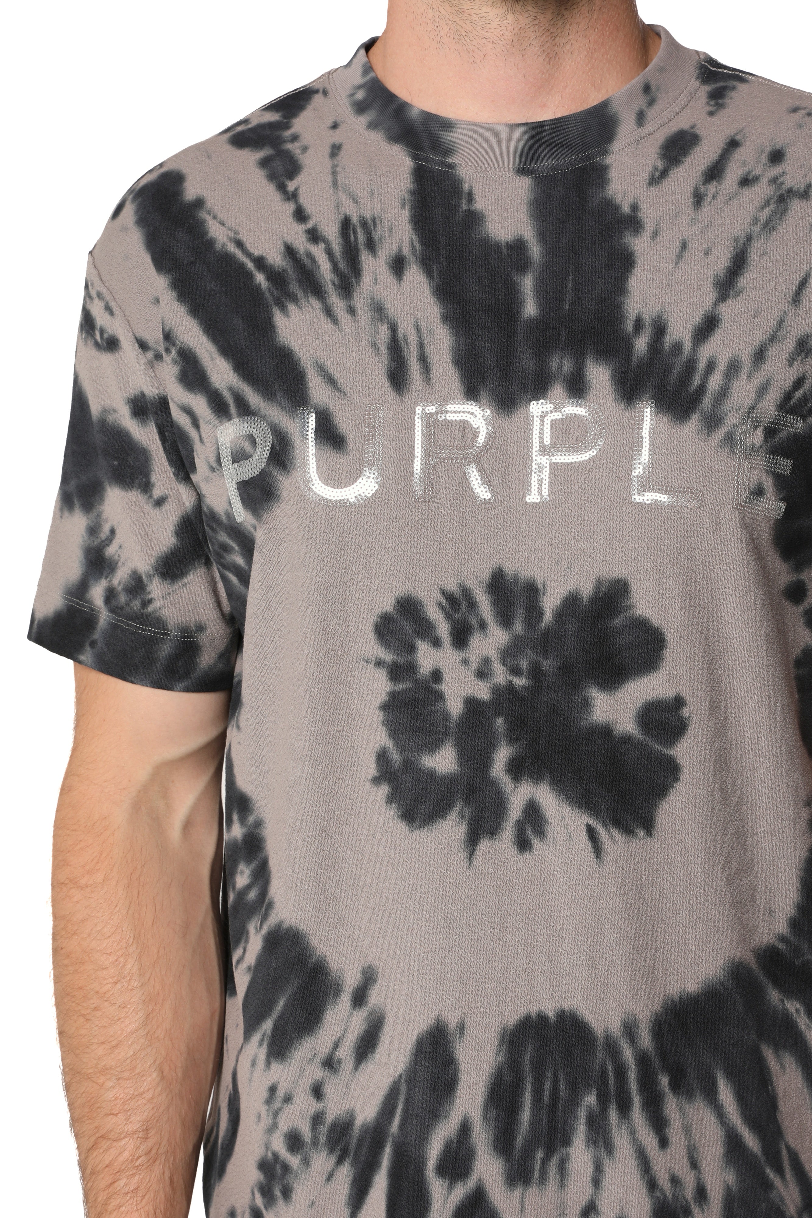 Purple Brand short sleeve T-shirt in cotton jersey knit with regular fit and White Label hang tag