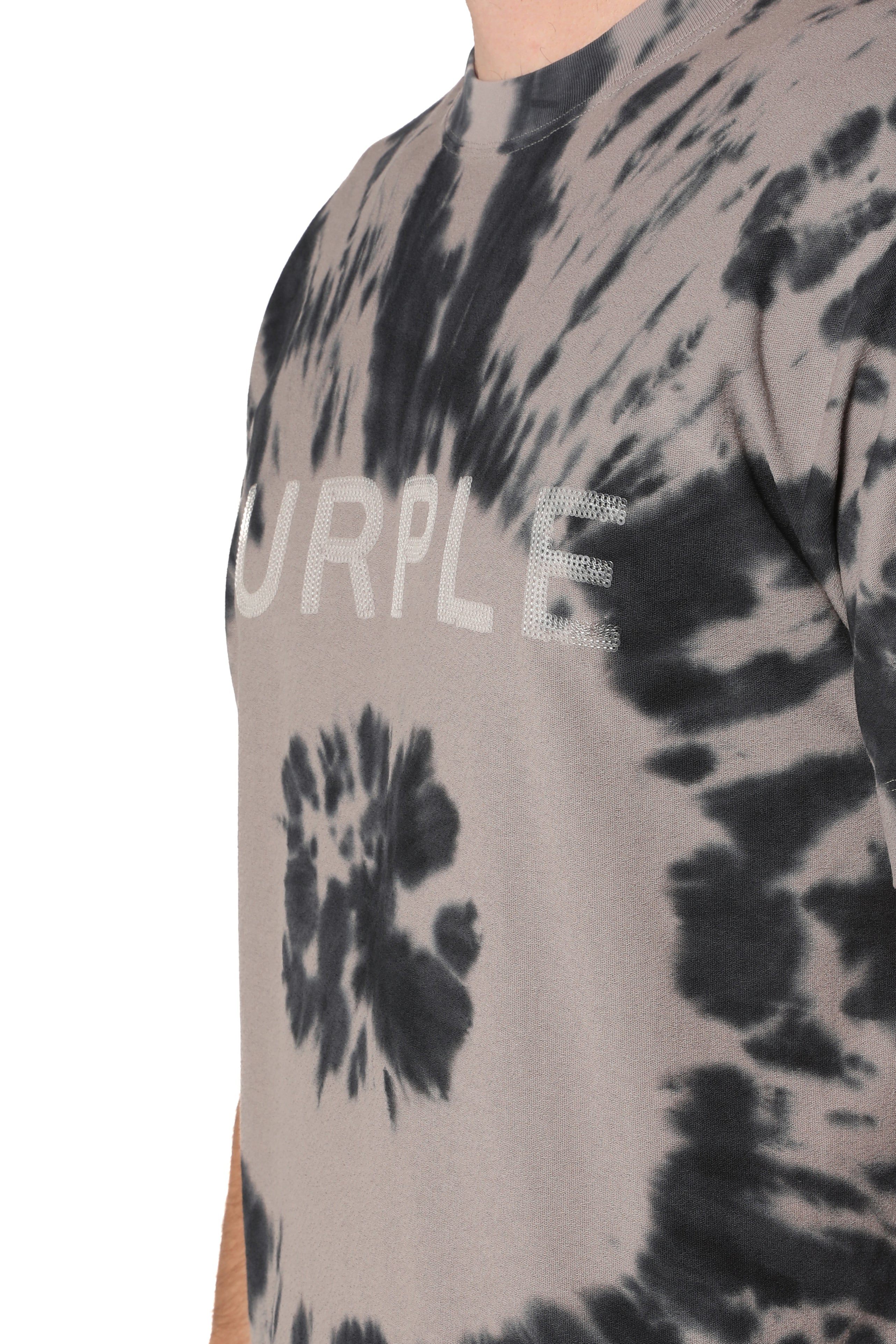 Purple Brand short sleeve T-shirt in cotton jersey knit with regular fit and White Label hang tag