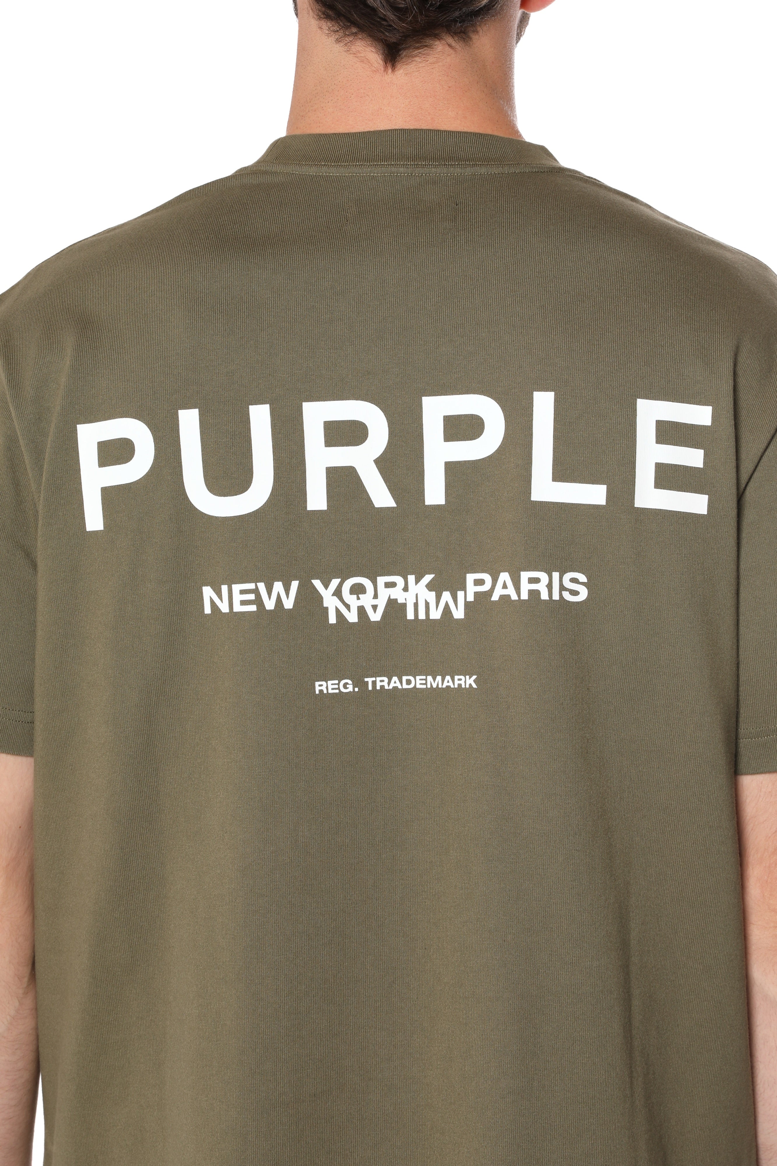 Purple Brand relaxed-fit graphic T-shirt made from 100% cotton featuring the signature wordmark logo on the front.