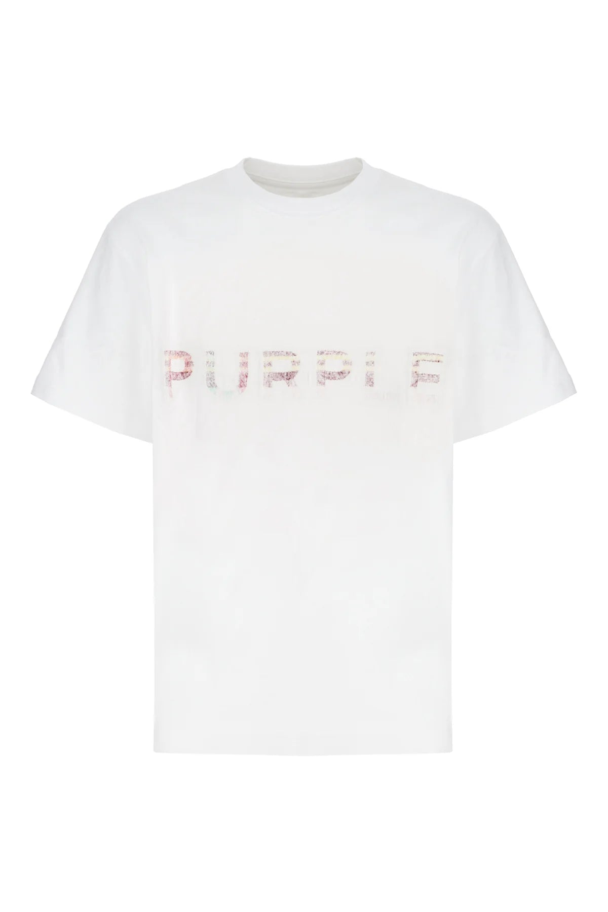 Purple Brand white label cotton tee with heavyweight jersey fabric and digital and screen-printed graphics