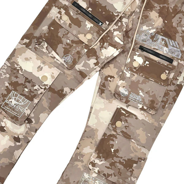 Kloud9 Nylon Flare Pants in grass camo with comfortable fit and bold flare silhouette