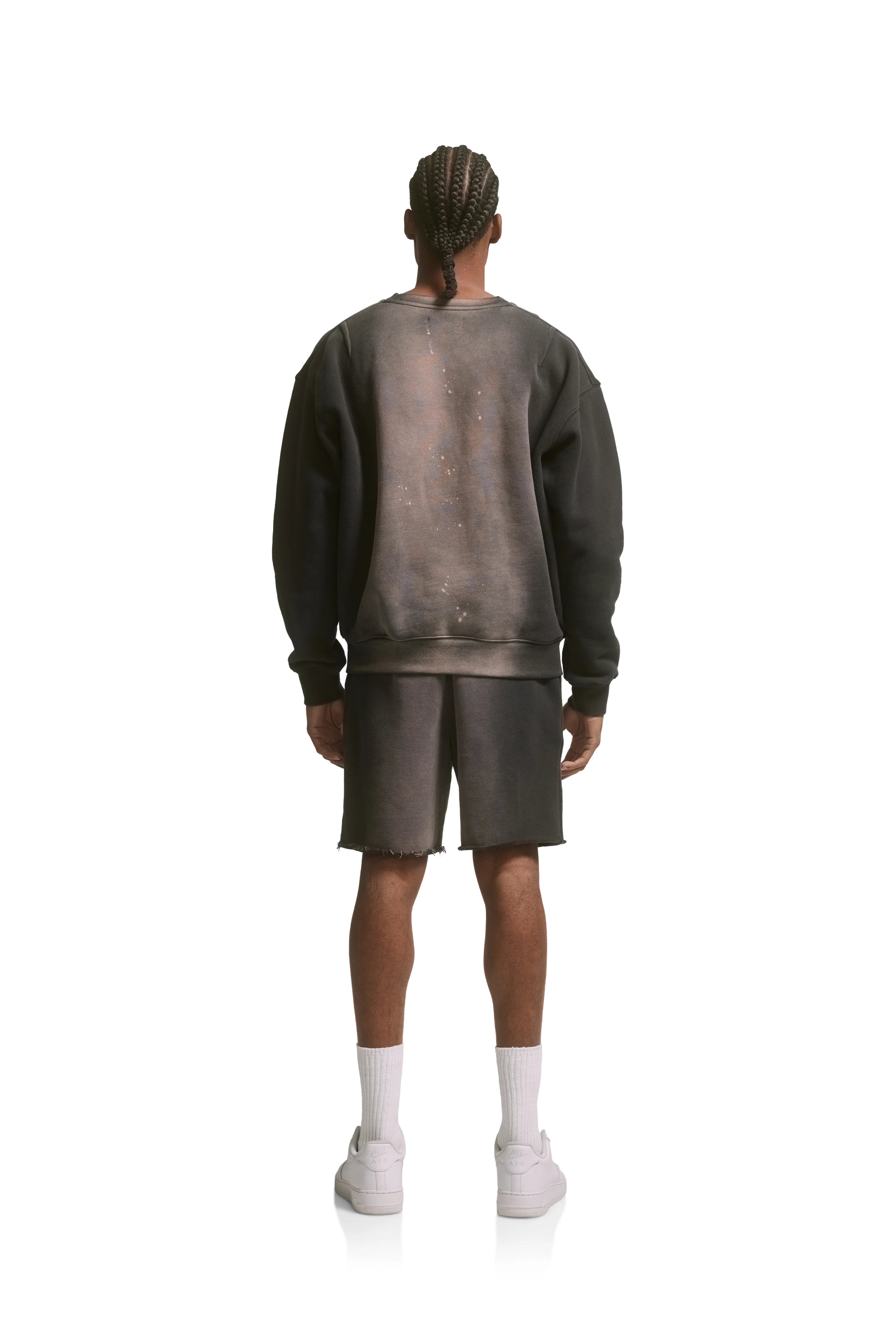 French Terry Short Black Beauty Bleached - PP451FSBB223