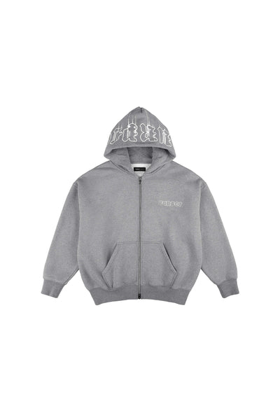 Gothic Wordmark Drip Zip Up Hoodie (Grey) - P460-HHGG125 – Dazzle