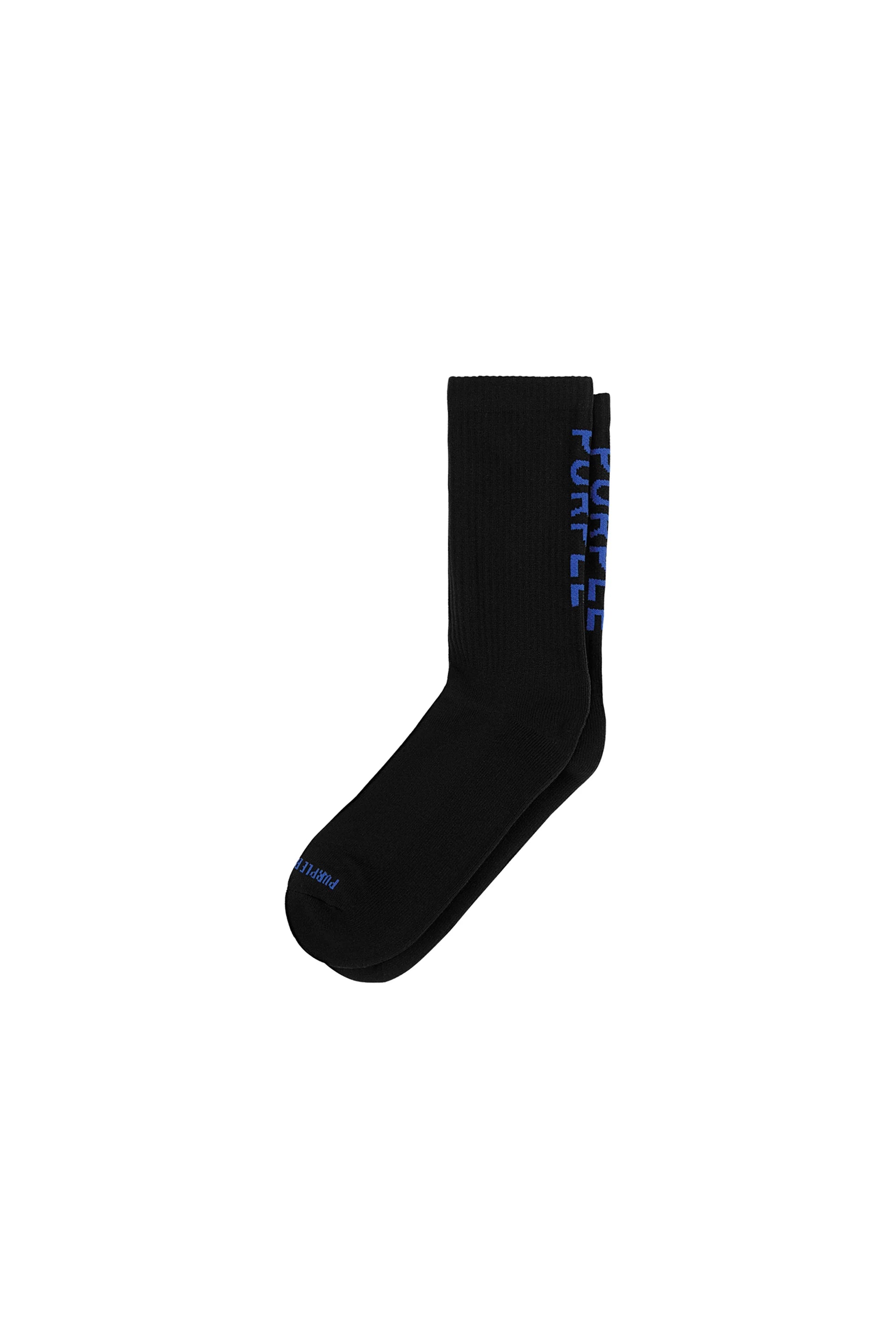 Crew Sock Wordmark Sock (Black/Blue)