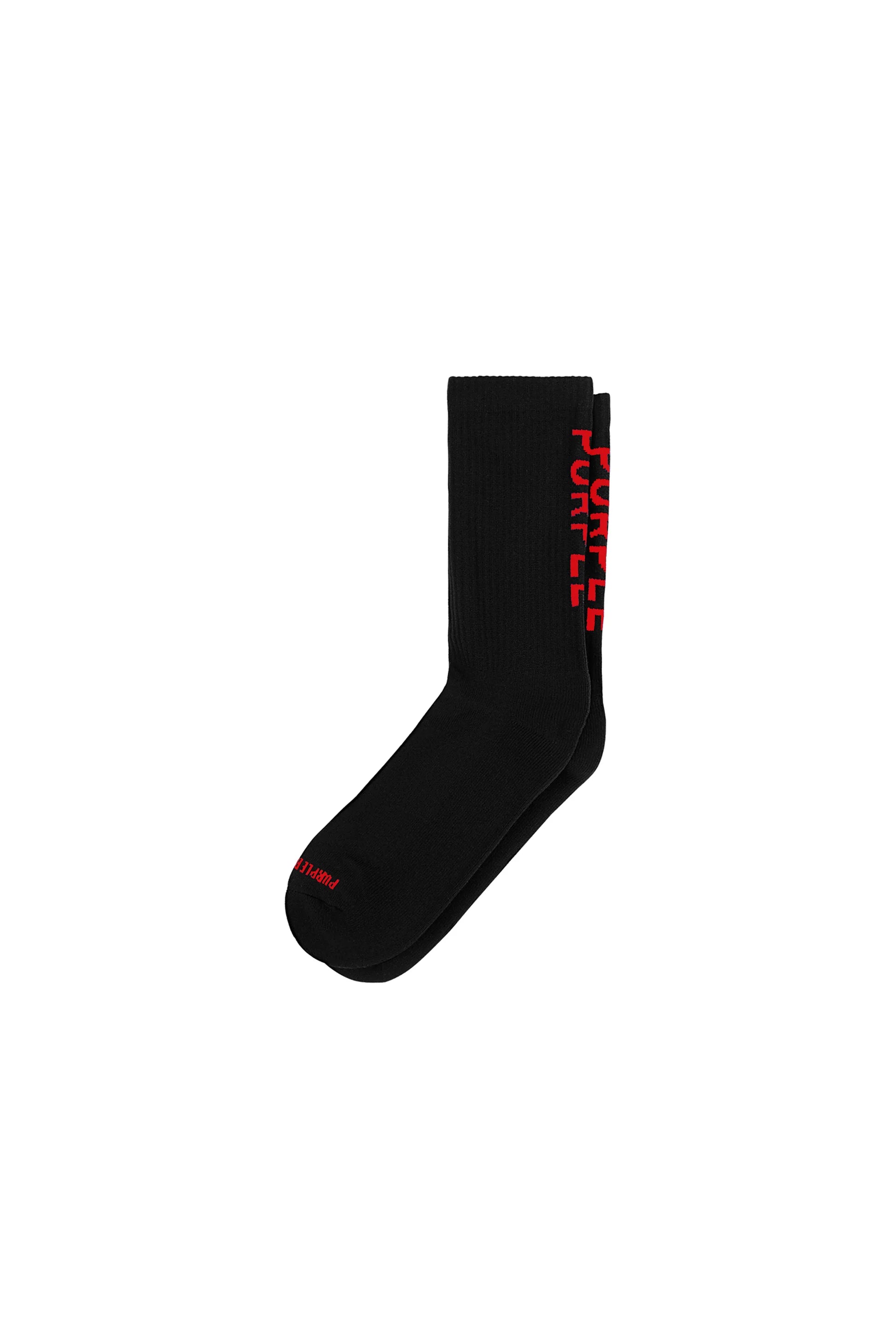 Crew Sock Wordmark Sock (Black/Red) 