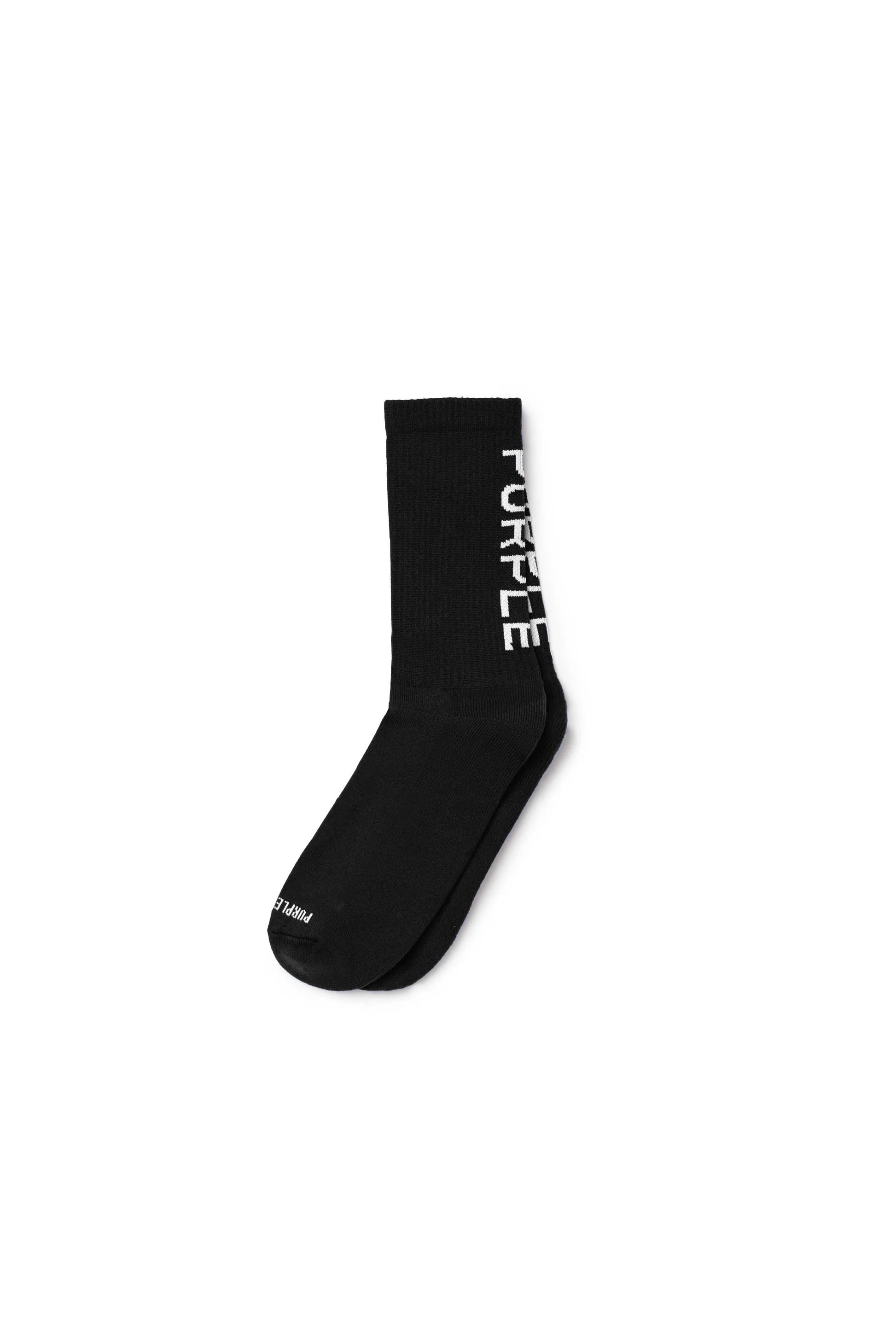 Crew Sock Wordmark Sock (Black/White)
