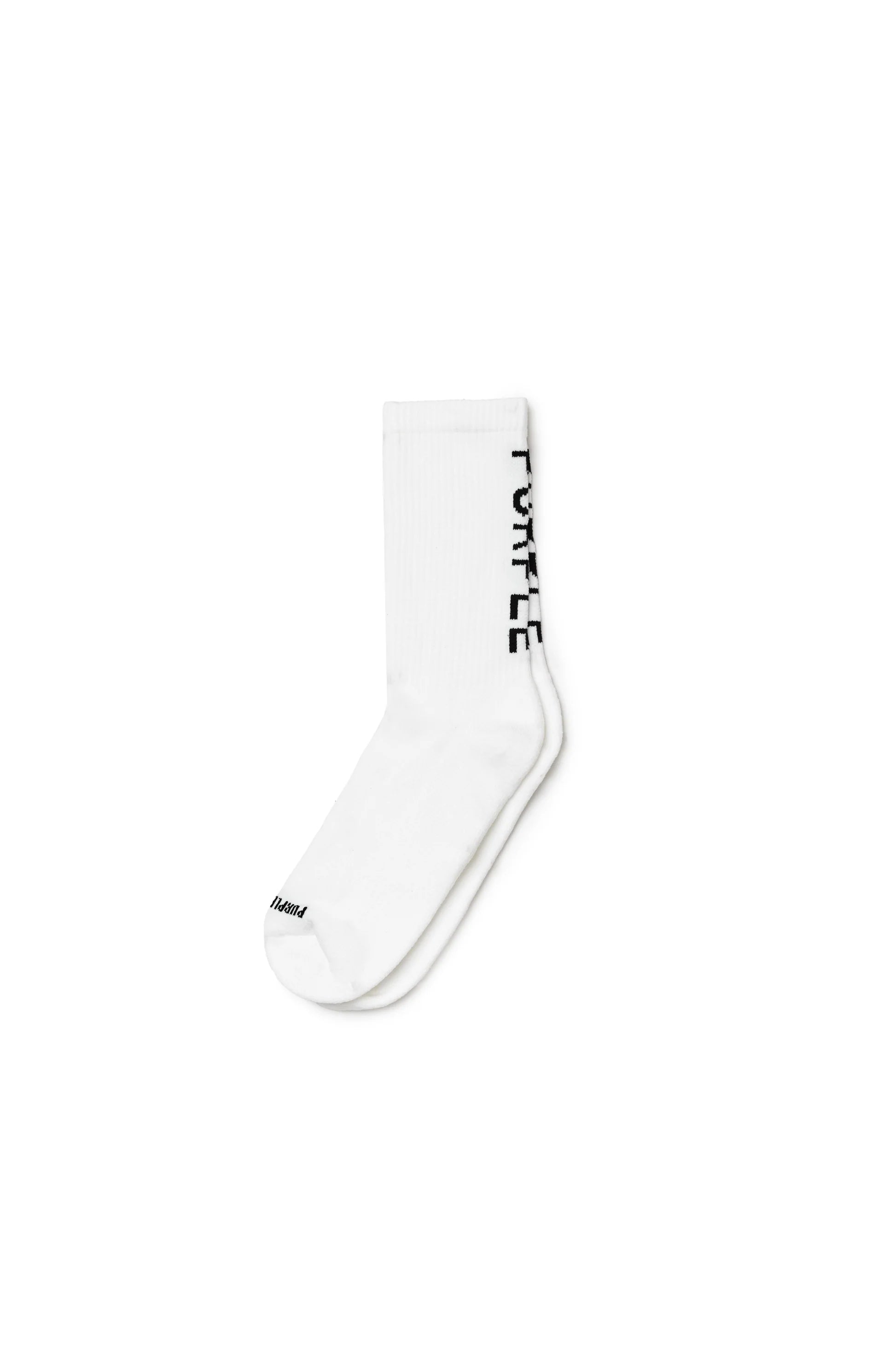 Crew Sock Wordmark Sock (White/Black)