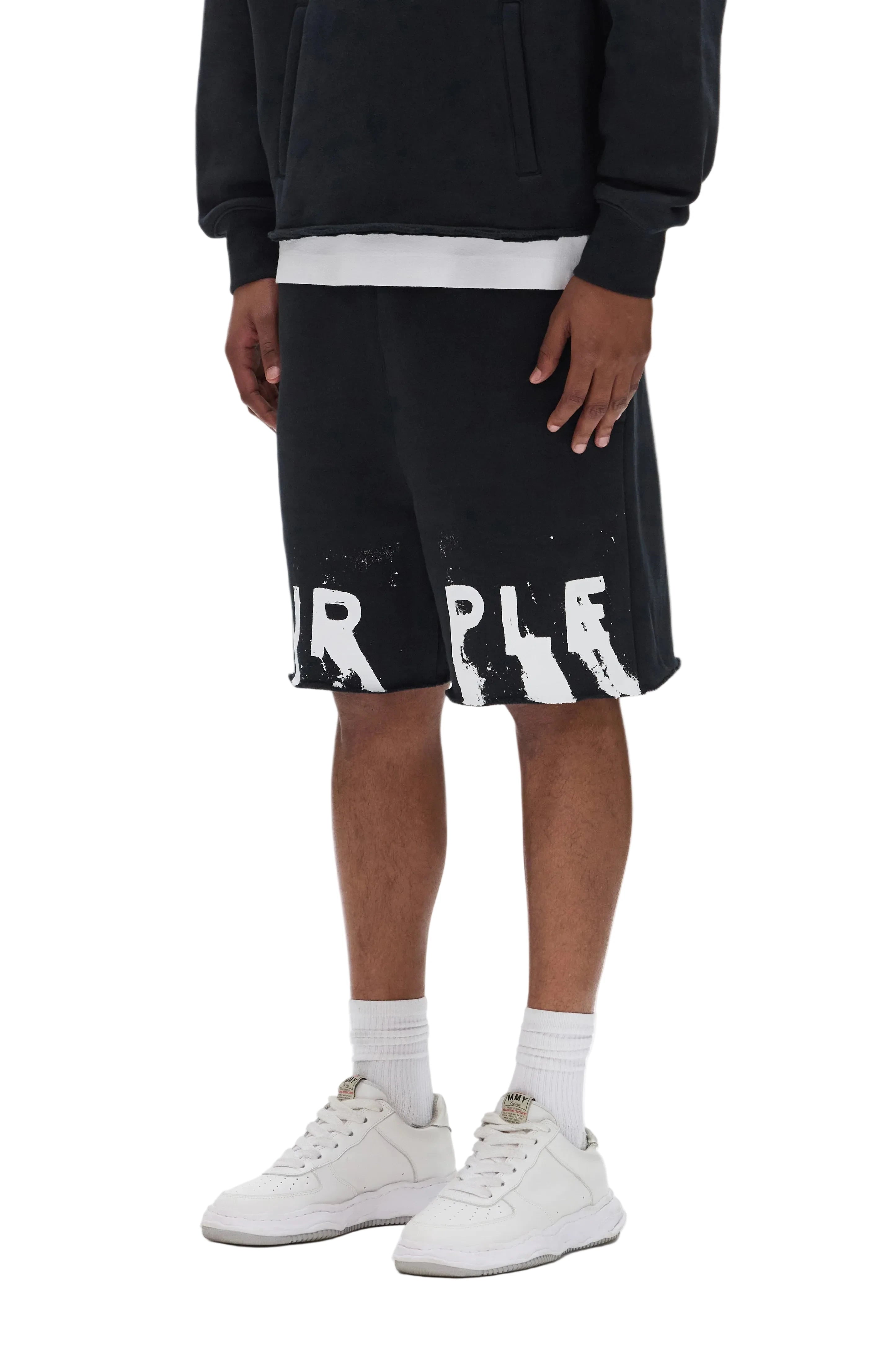 Purple brand Painted Wordmark Short in black with painted wordmark logo design