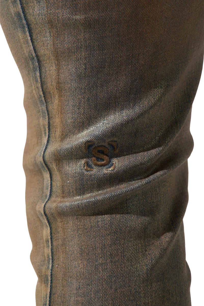 SERENEDE Quantum coated men's jeans featuring a sleek coated finish and modern contemporary design.