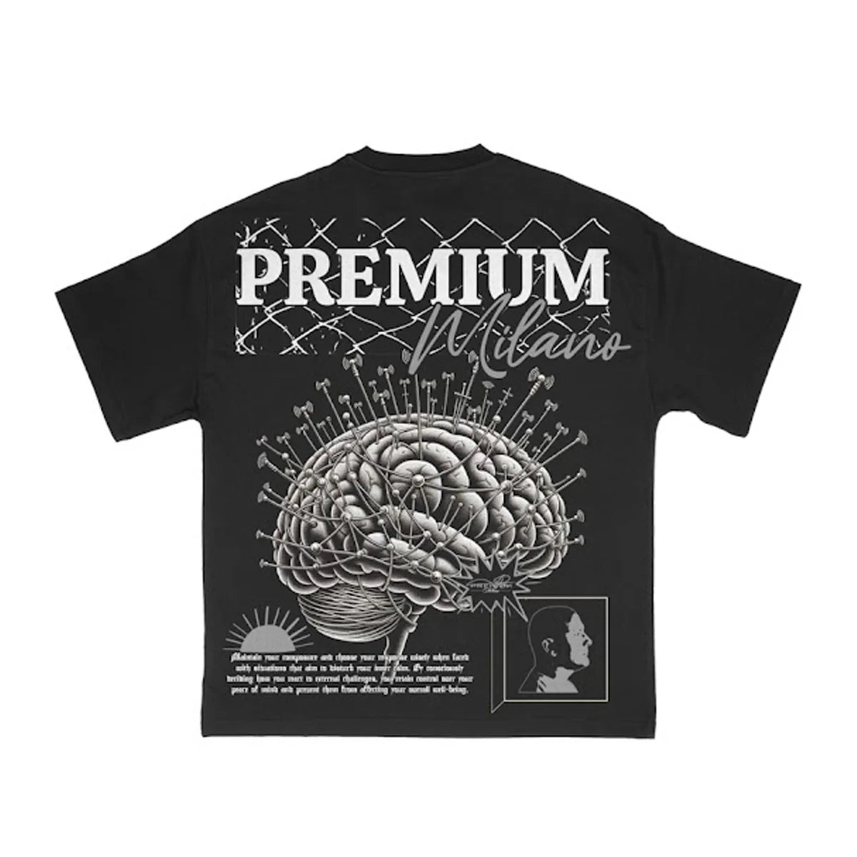 The Crew Neck Short Sleeve T-Shirt from Premium Milano offers a stylish and comfortable fit with custom graphic prints. Designed with attention to detail, it pairs effortlessly with any casual look while ensuring long-lasting quality.