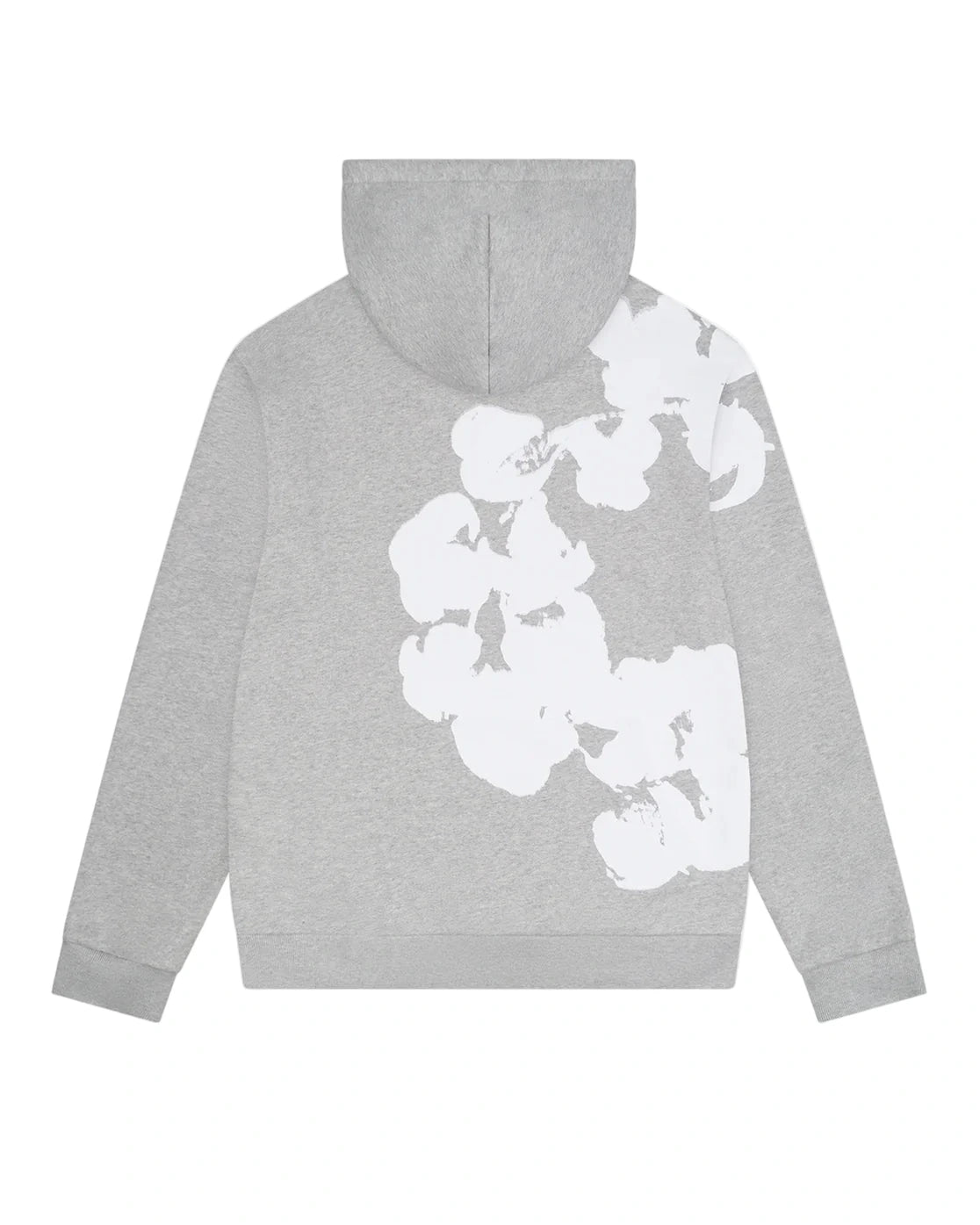 Denim Tear Core Jumbo Wreath Hoodie in Black with puff-printed cotton wreath and regular fit, made from 100% cotton.