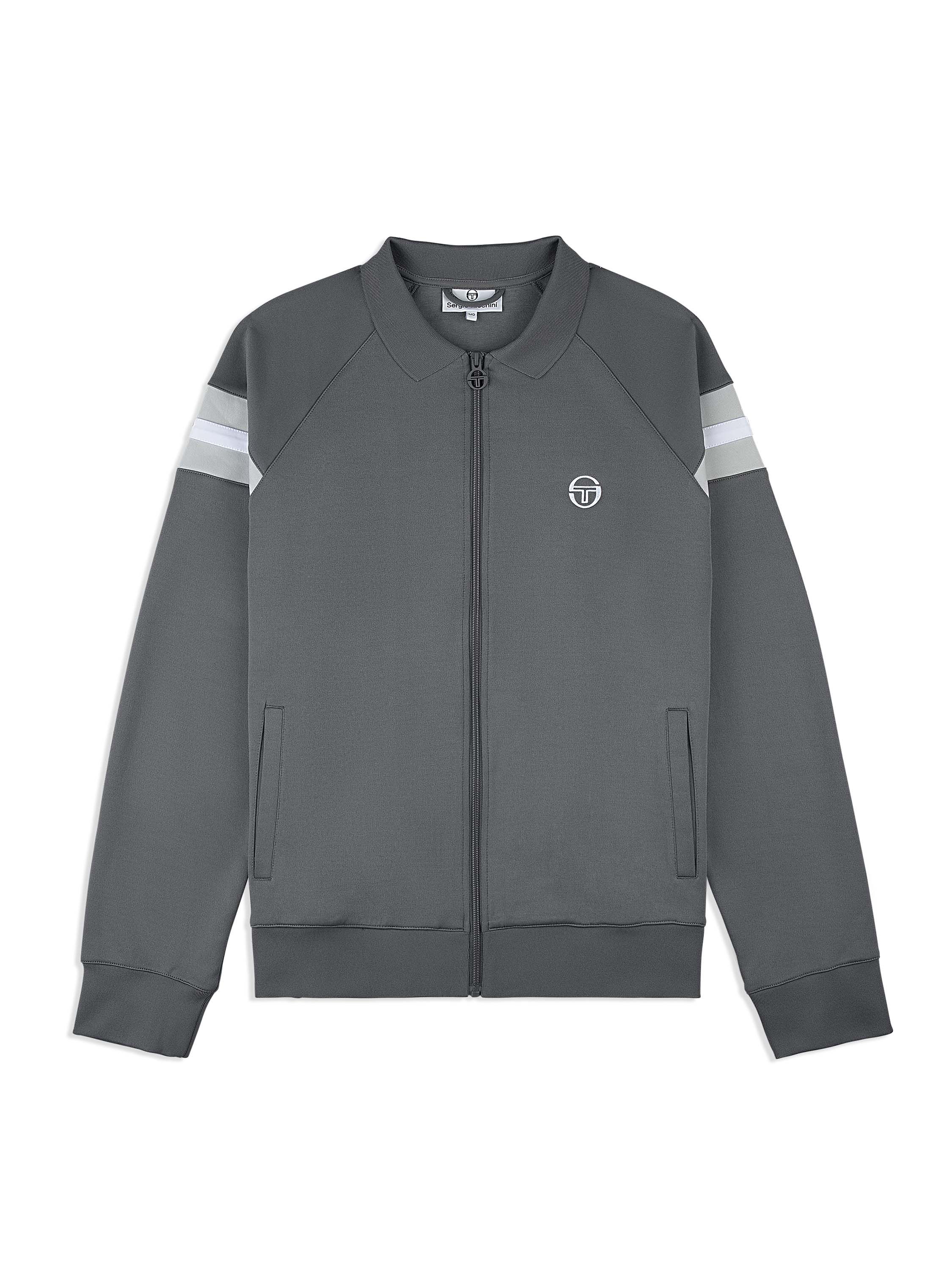 Sergio Tacchini Rimini Track Jacket with color-blocked sleeve stripes, full-zip closure, and embroidered ST logo