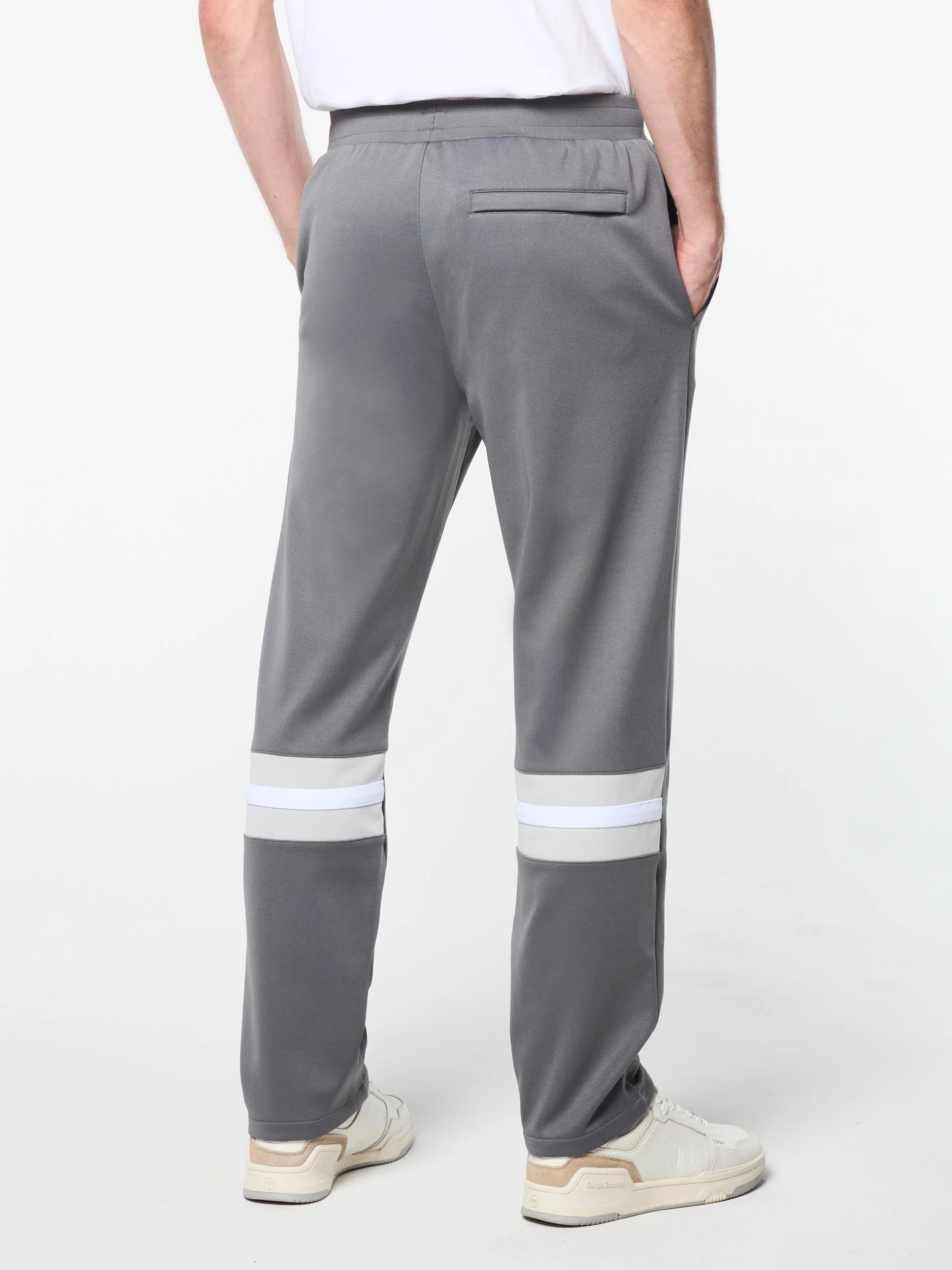 Sergio Tacchini Rimini Track Pant with stripe paneling, pintuck detailing, and embroidered ST logo