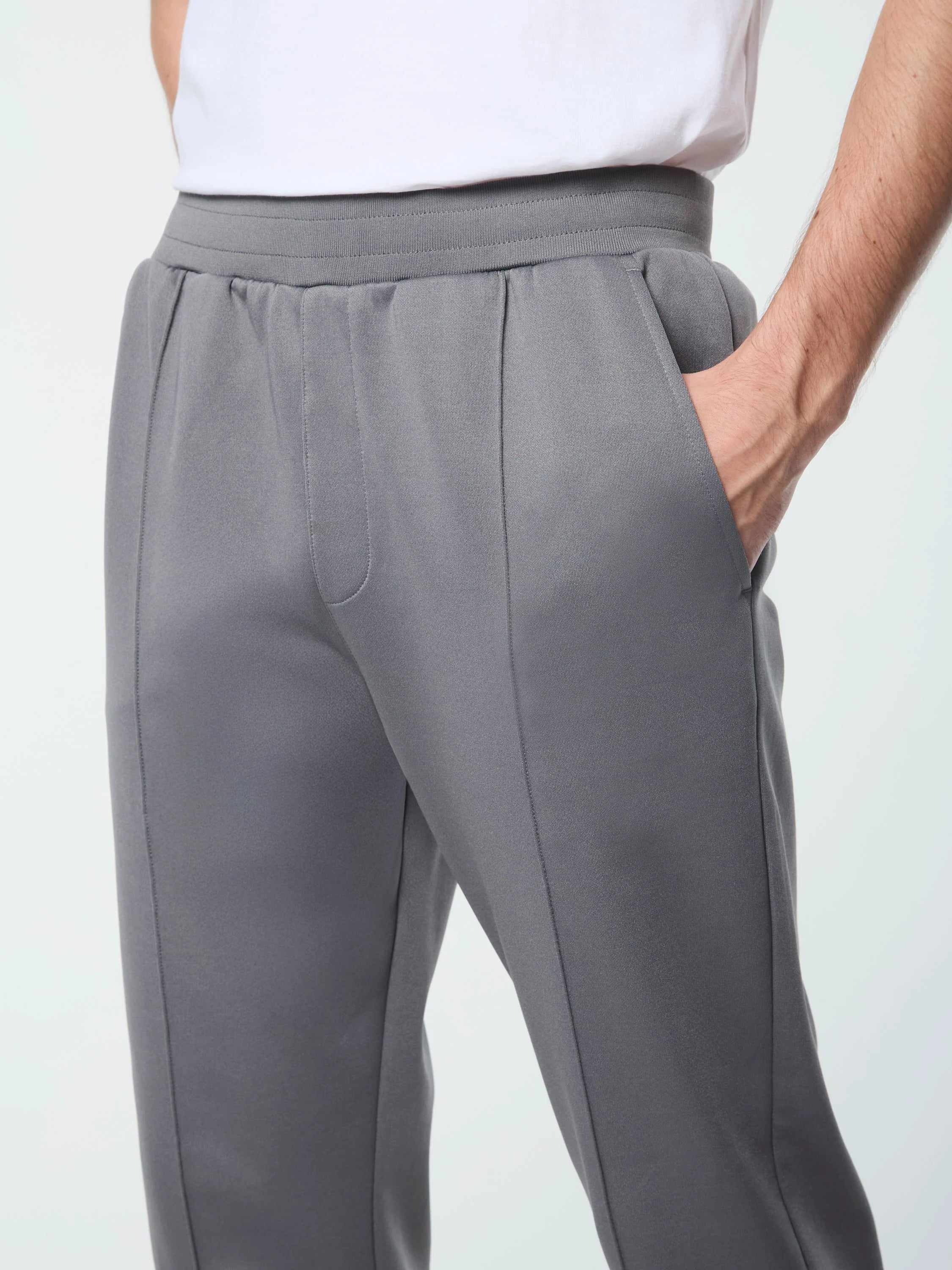 Sergio Tacchini Rimini Track Pant with stripe paneling, pintuck detailing, and embroidered ST logo