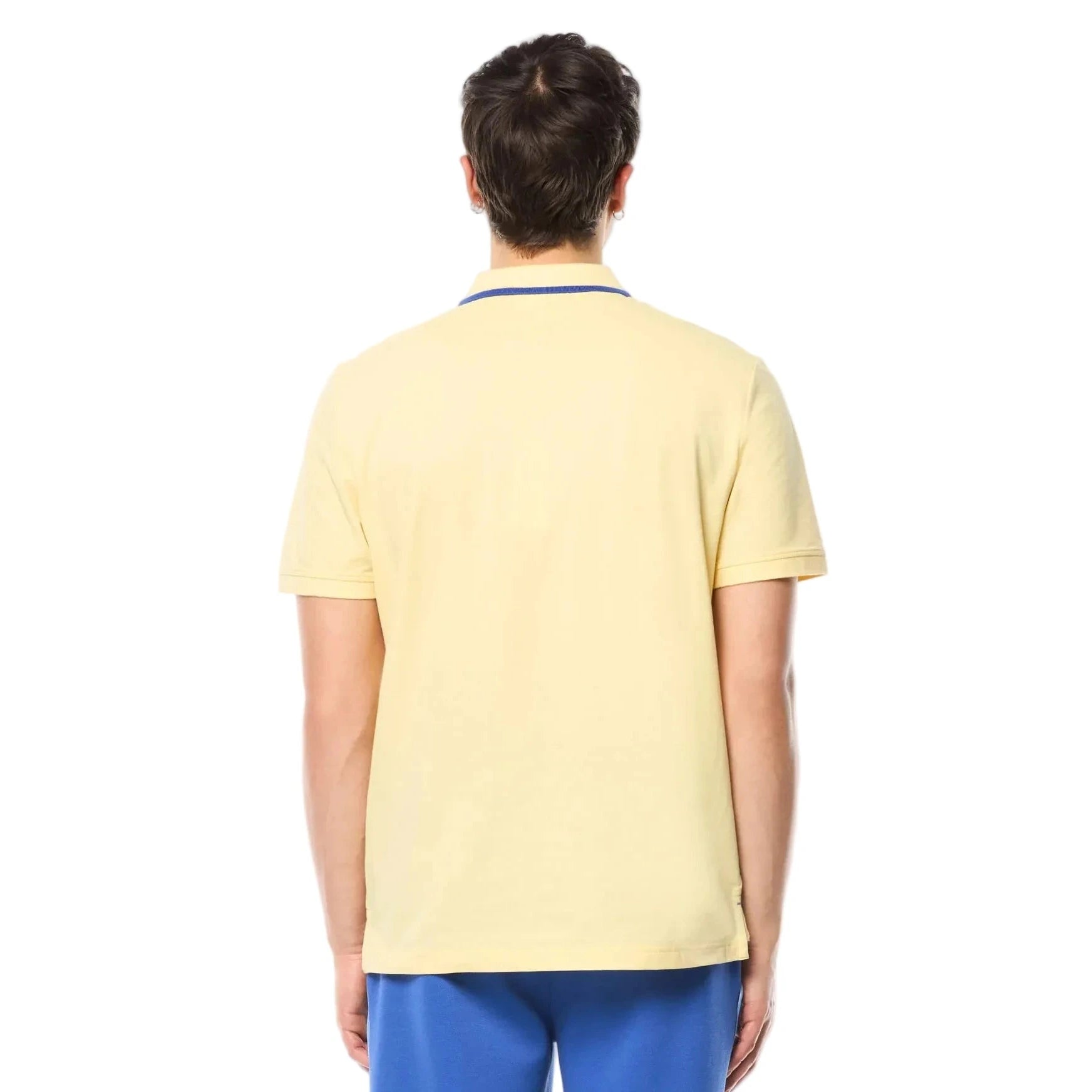Sergio Tacchini Fresca polo shirt with ribbed striped collar, 3-button placket, and stretch fabric for athletic and casual wear