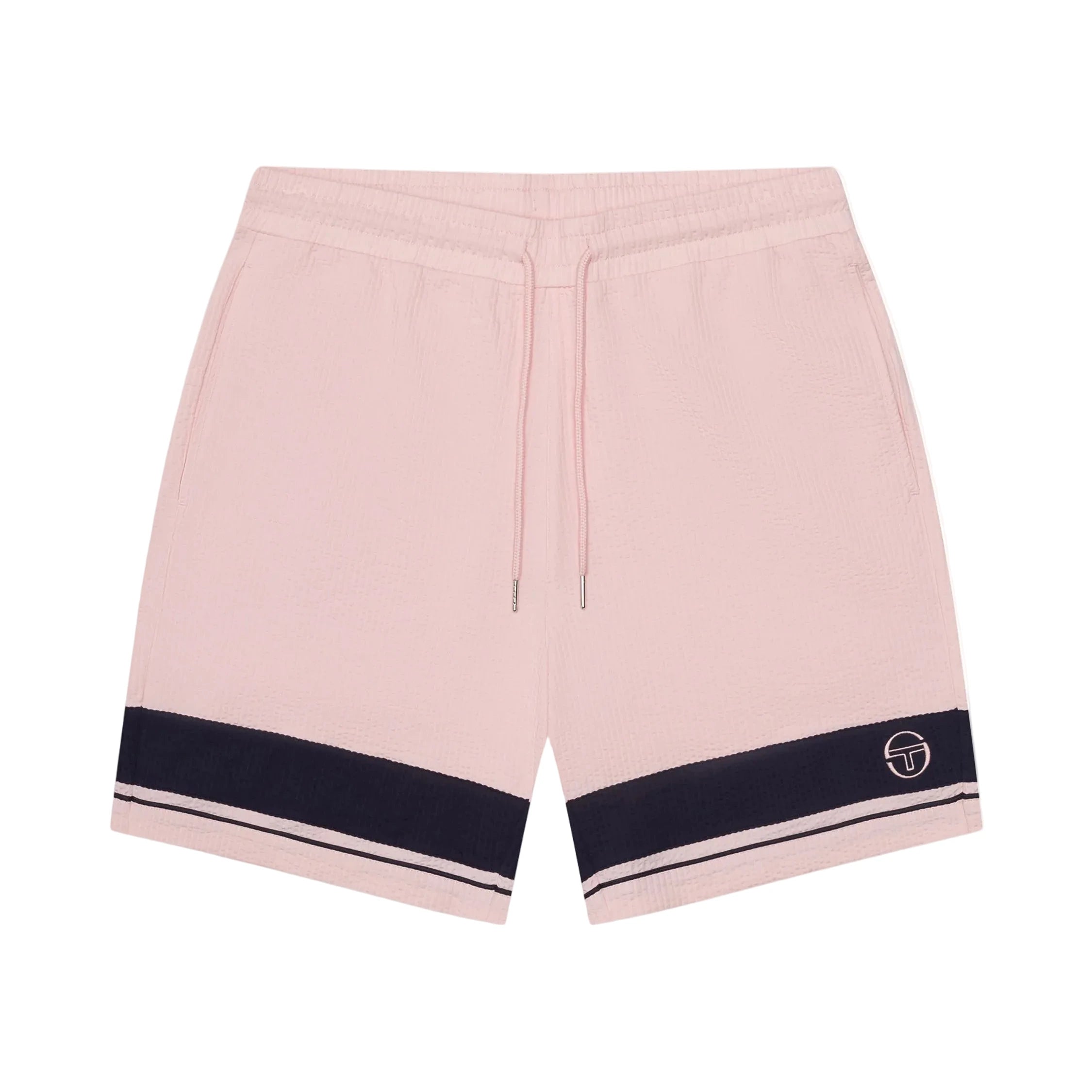 Sergio Tacchini Annata Cabana Shorts with elastic waistband, drawcord, and embroidered ST logo in relaxed summer fit