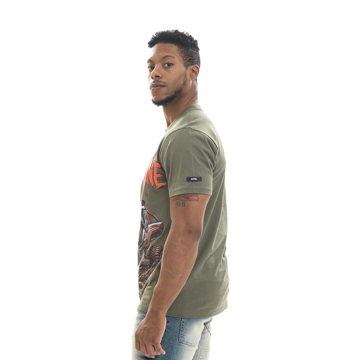 Switch Bad Bone Tee in black with relaxed fit and bold graphic detailing