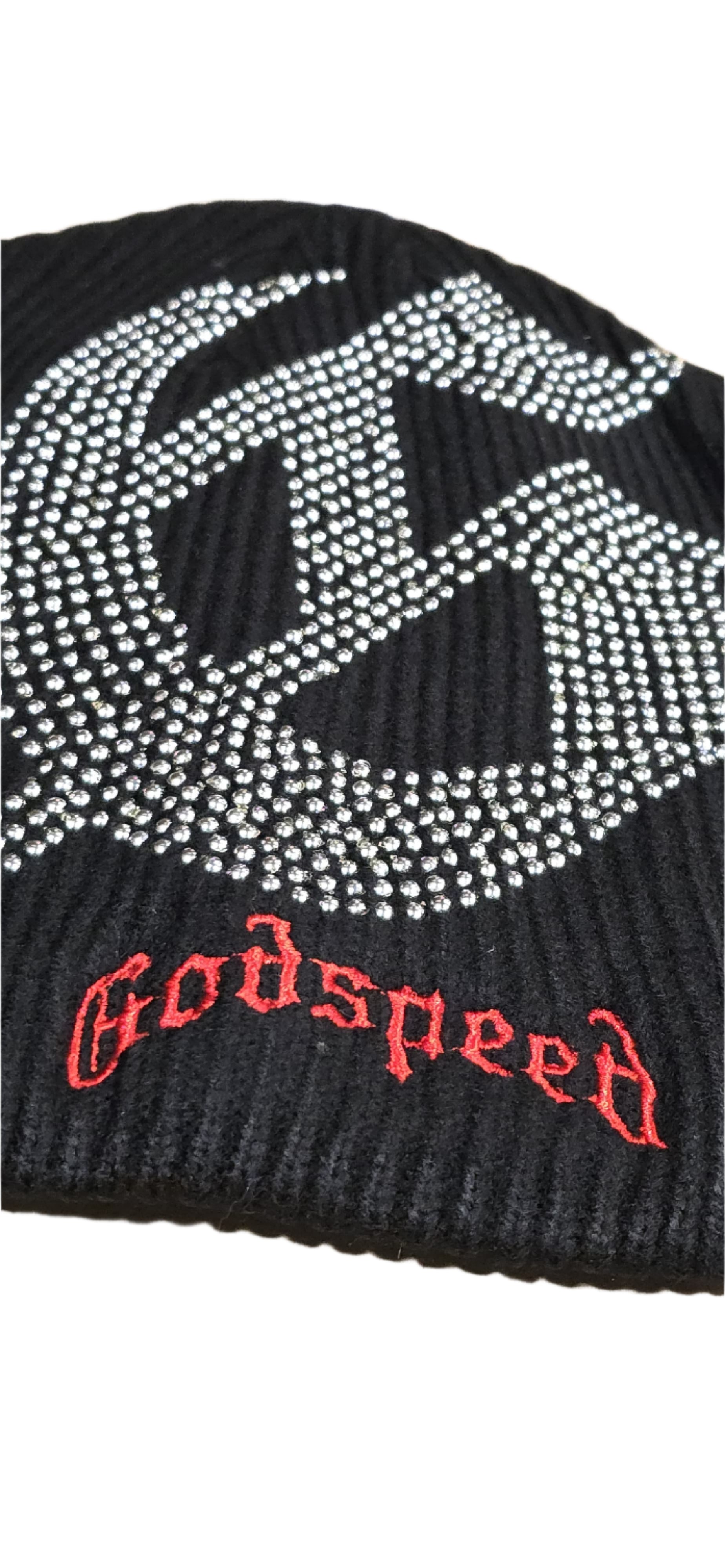 Studded Beanie Hat (Black) 