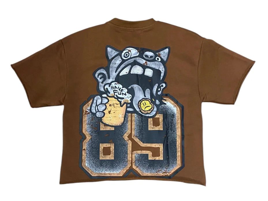 BKYS Dizzy cropped t-shirt made from light French terry fabric in a relaxed and breathable design.