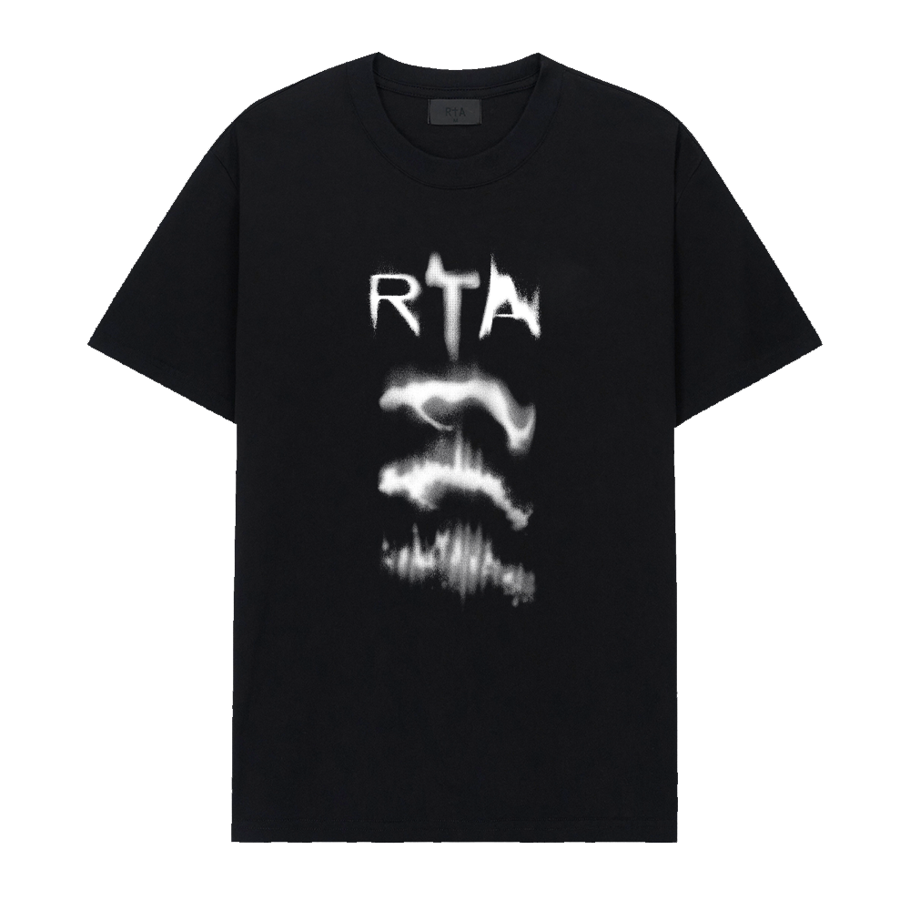 RTA Colin oversized short sleeve T-shirt in black ascending with relaxed streetwear fit and modern minimal design