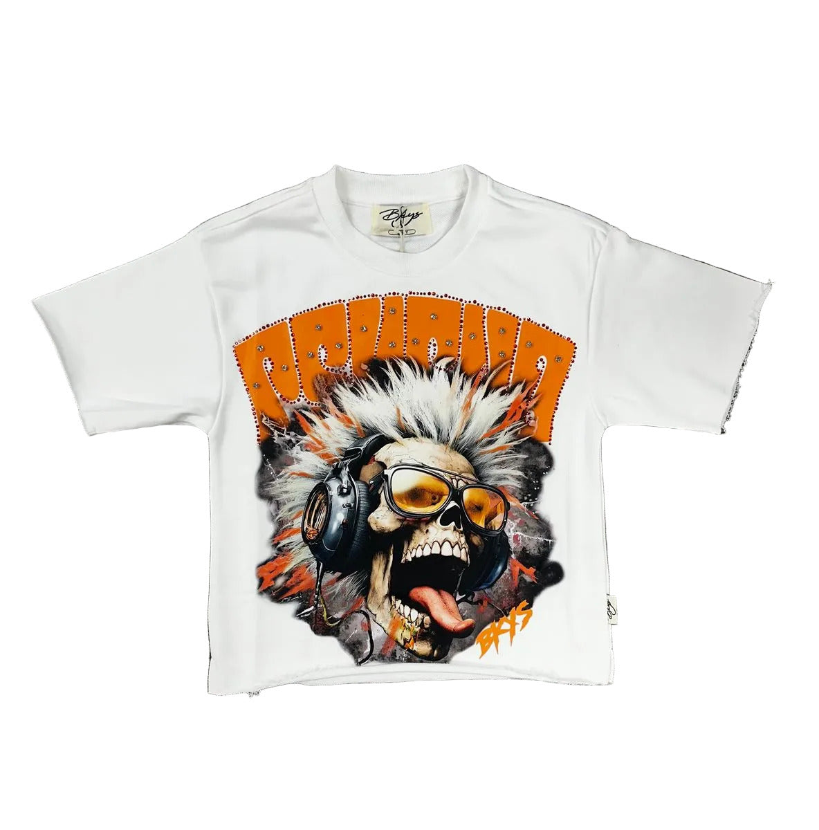 BKYS Kids Psycho cropped T-shirt with soft French terry fabric and modern streetwear-inspired fit
