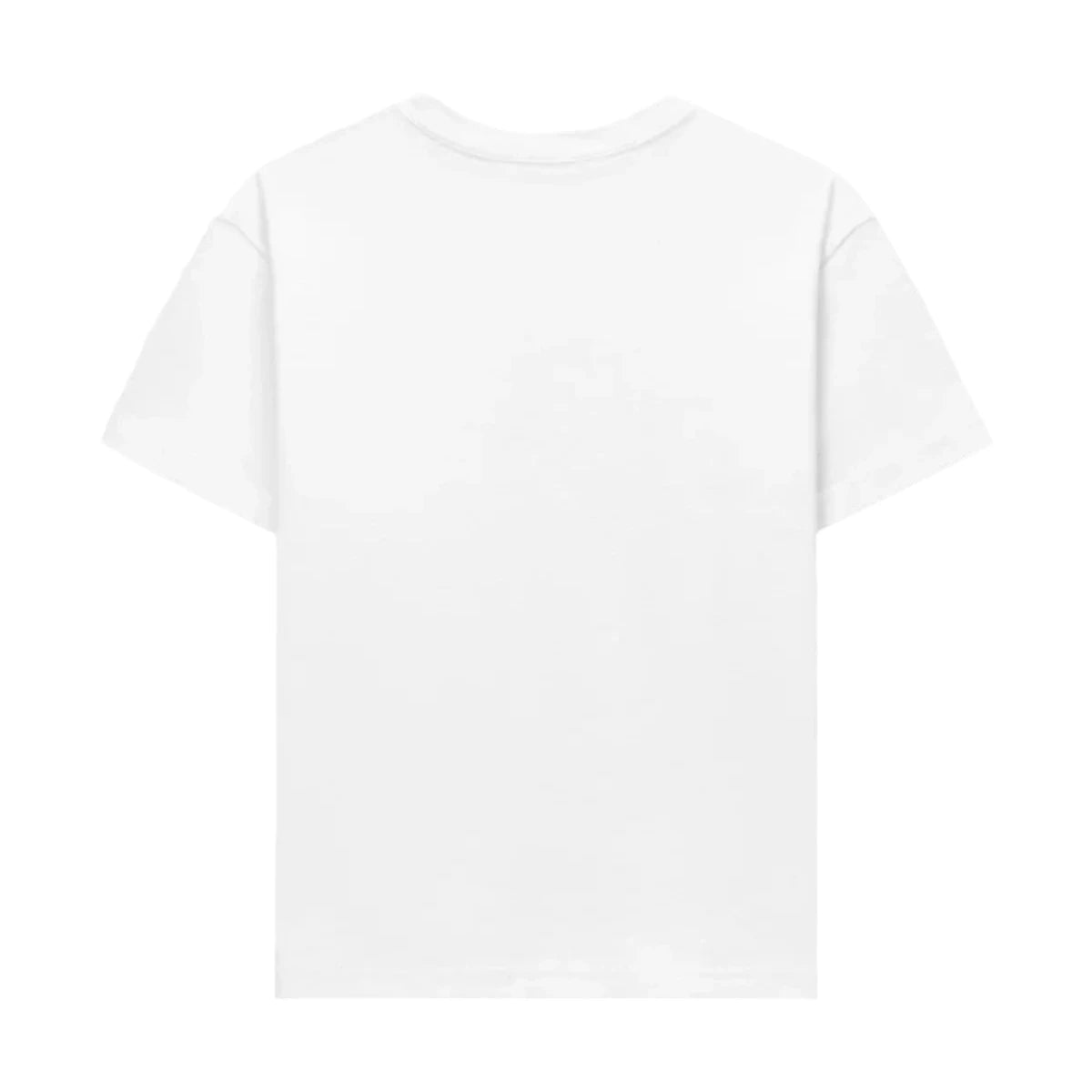Plain white t-shirt on a light gray background
