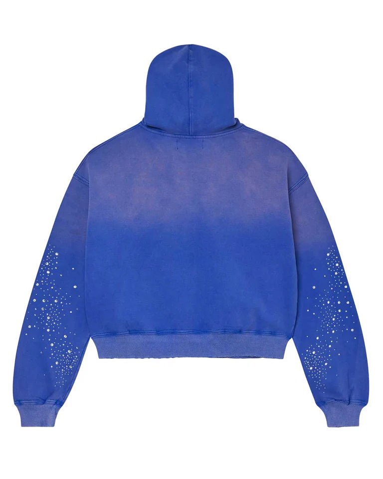 Vale Forever Classico zip up hoodie in sapphire blue with modern streetwear-inspired design and relaxed fit