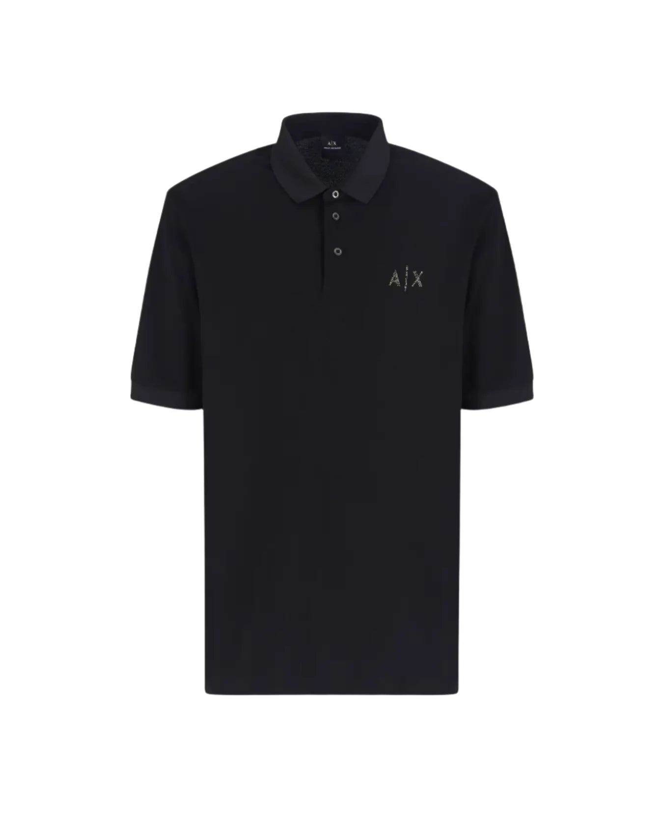  Men’s regular fit polo shirt in mercerized cotton with short sleeves, button collar, and chest logo.
