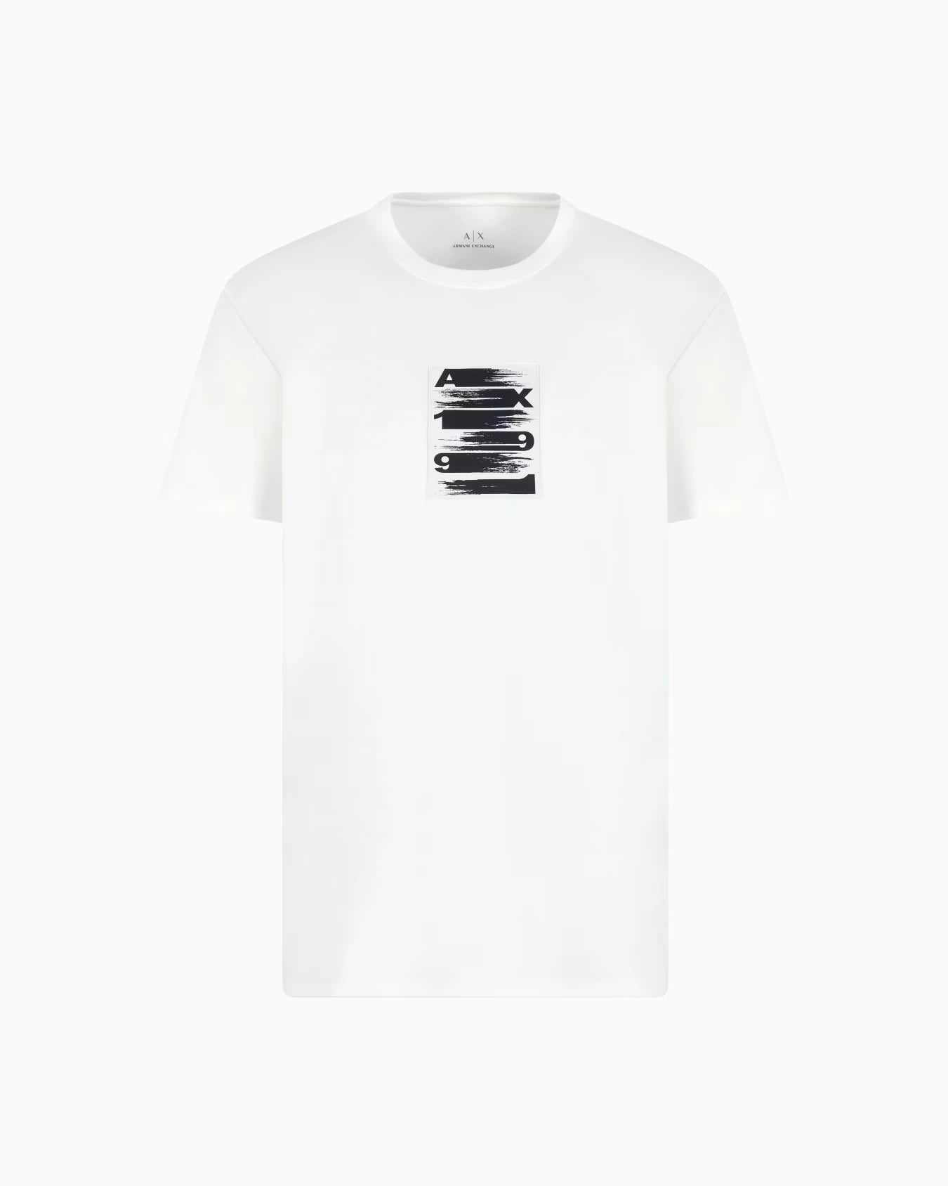 Regular-fit heavy cotton T-shirt with short sleeves, round neckline, and contrasting chest logo for a modern casual style.