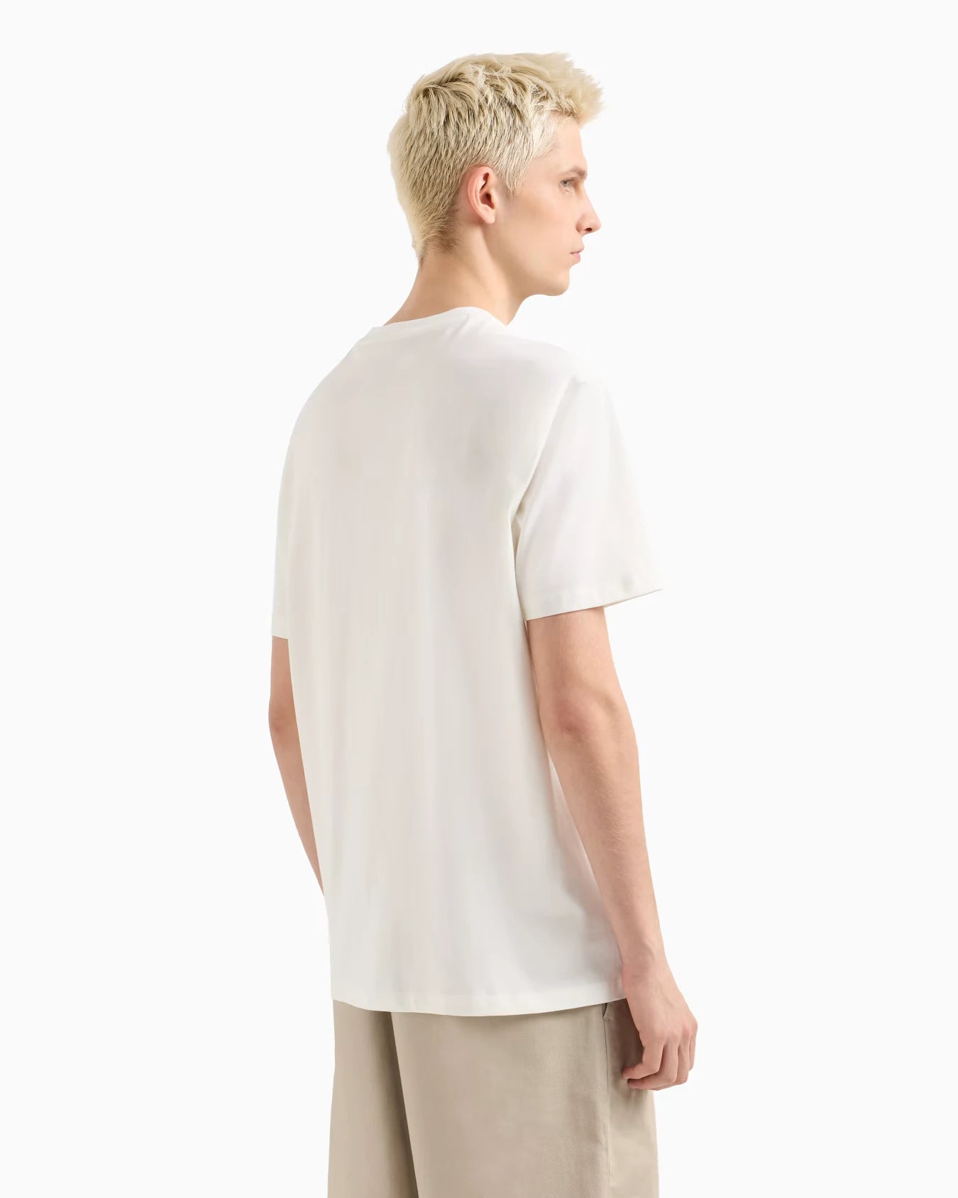 Regular-fit cotton jersey T-shirt with short sleeves and a photographic chest print, ideal for casual and summer outfits.