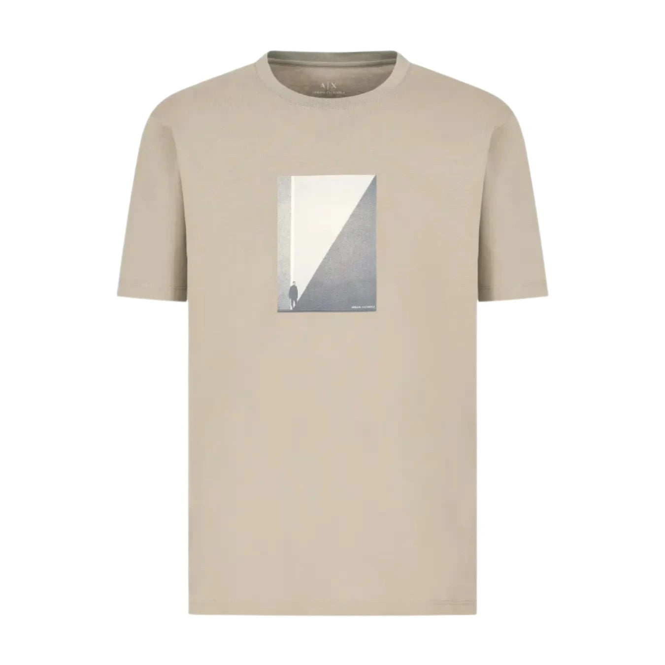 “Regular-fit cotton jersey T-shirt with photographic print on chest and short sleeves”