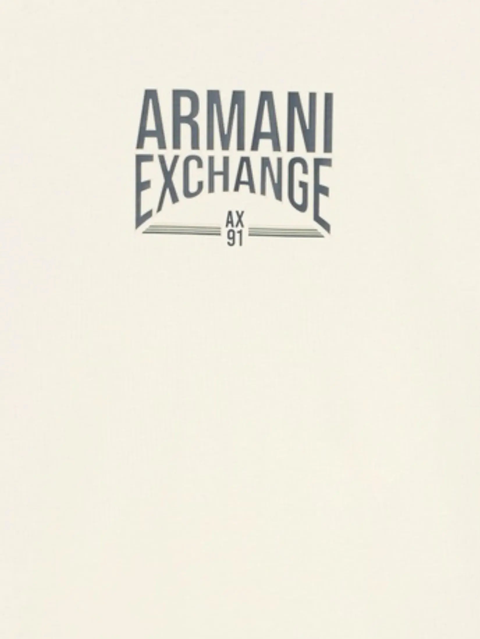 Armani Exchange white cotton T-shirt with classic fit, soft breathable fabric, and clean modern design.