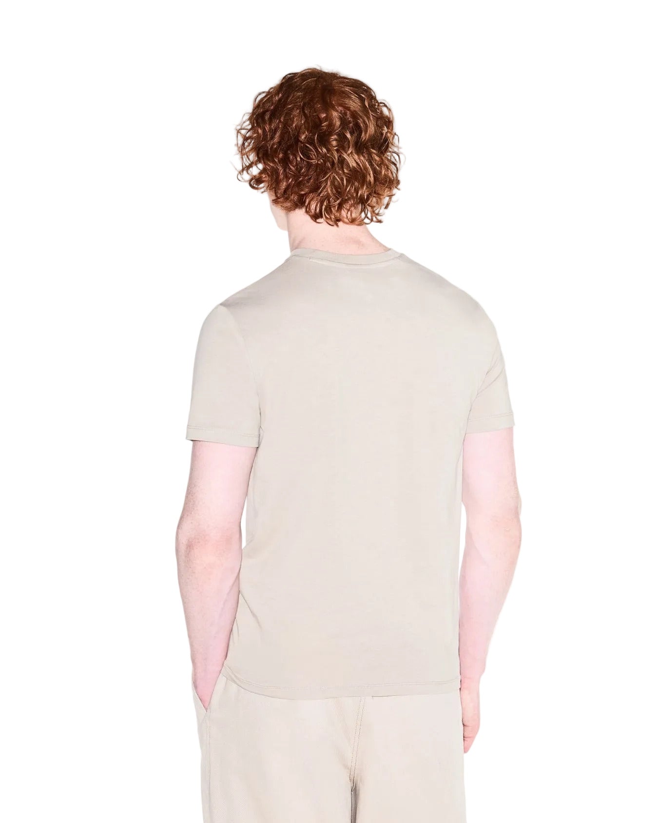 Armani Exchange slim-fit cotton jersey T-shirt with crew neck, short sleeves, and lightweight breathable fabric for modern minimalist style