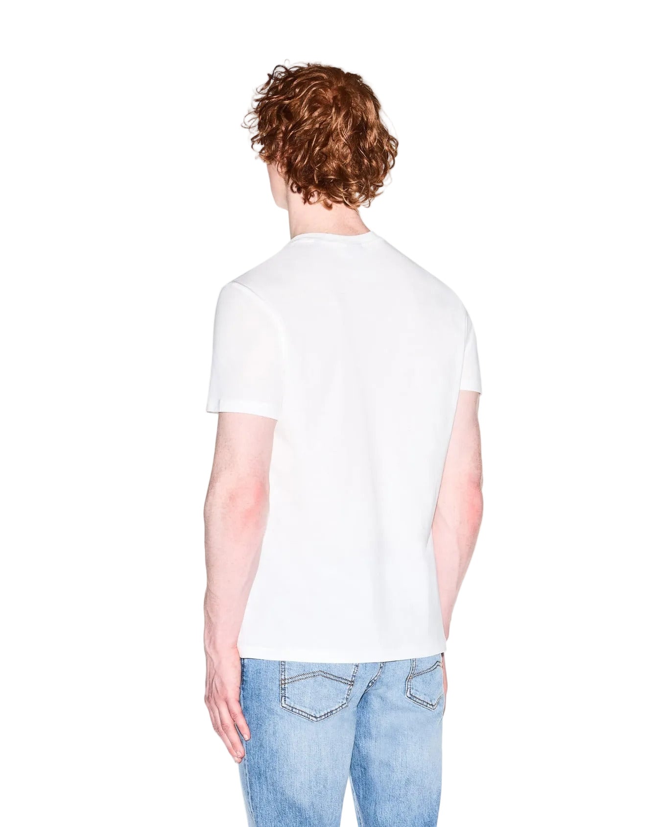 Armani Exchange regular-fit T-shirt with soft cotton jersey fabric, classic crew neck, and lightweight breathable construction.