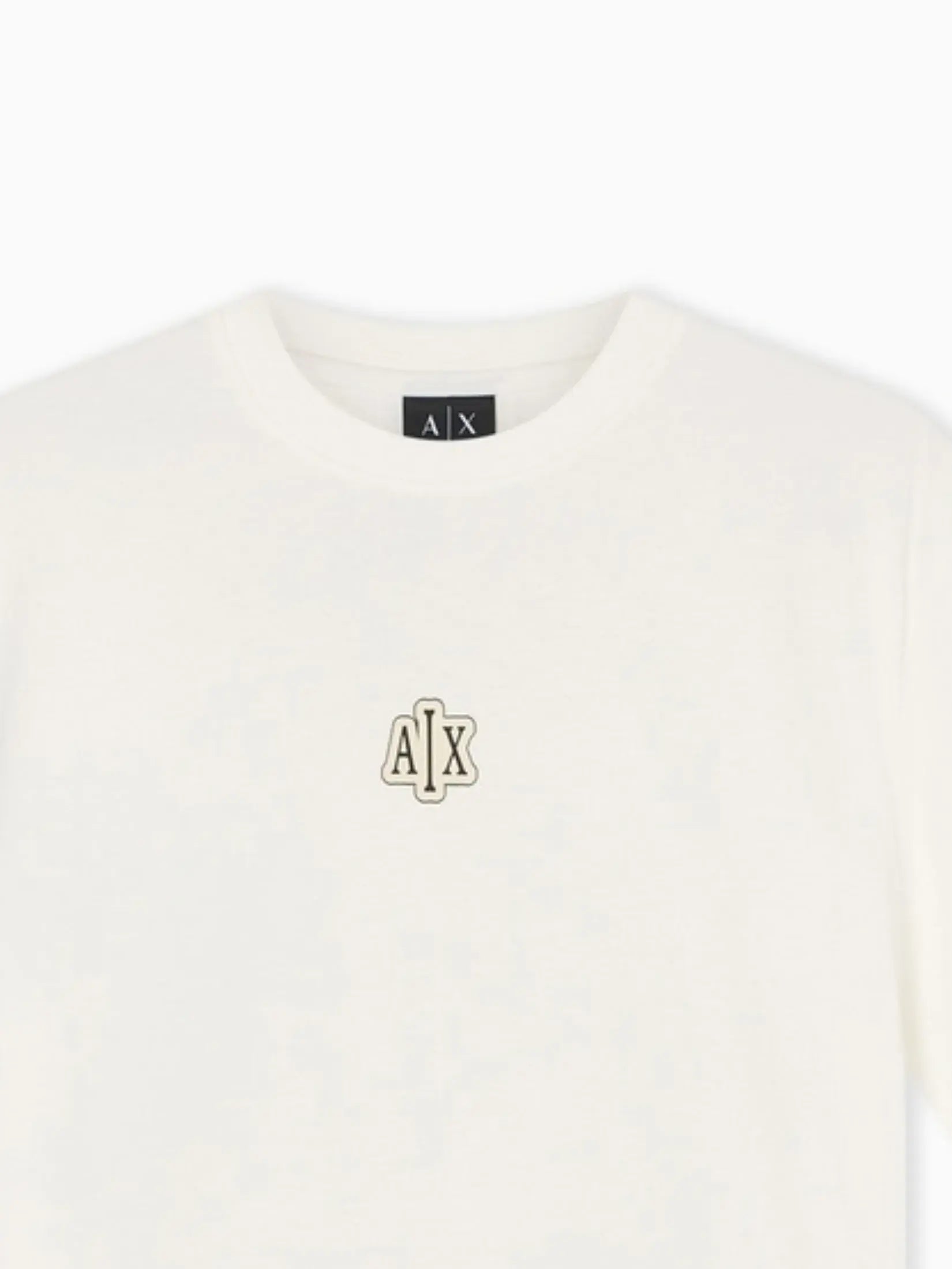 Armani Exchange regular fit cotton jersey T-shirt with rubberized AX chest logo and large macro graphic back print