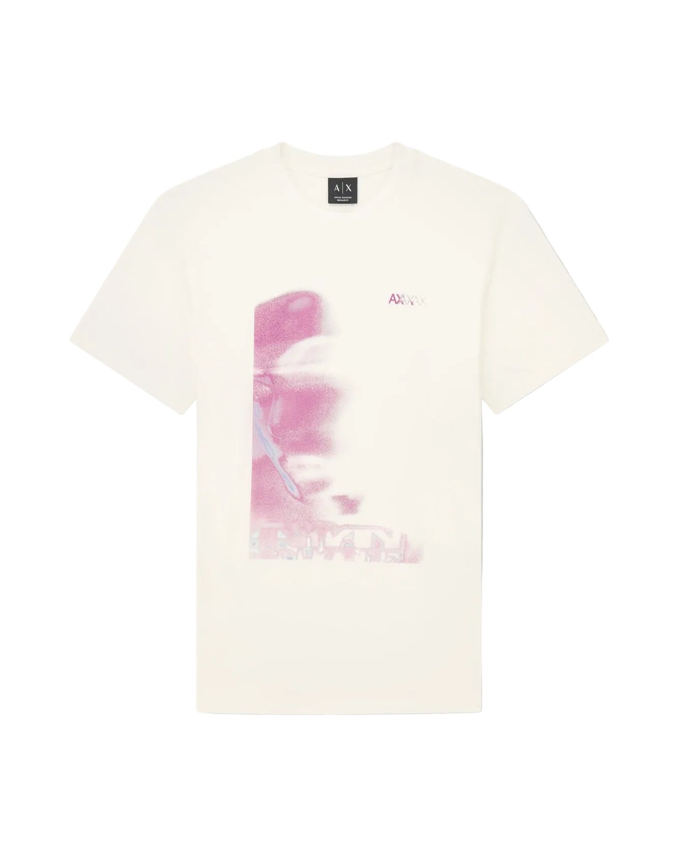 Armani Exchange cotton jersey T-shirt with regular fit, crew neck, and lightweight breathable fabric for versatile everyday style.