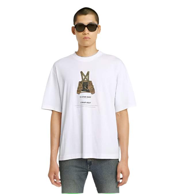Archive Print Boxy T-Shirt (White)