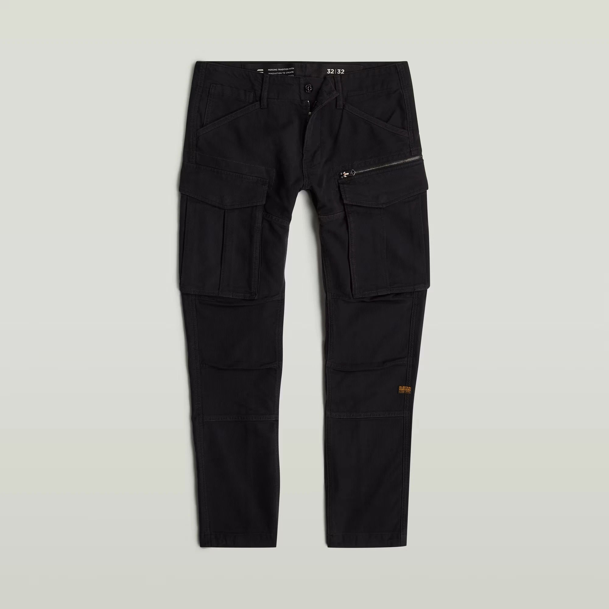 Rovic Pants Zip 3D Regular Tapered (Dark Black) 