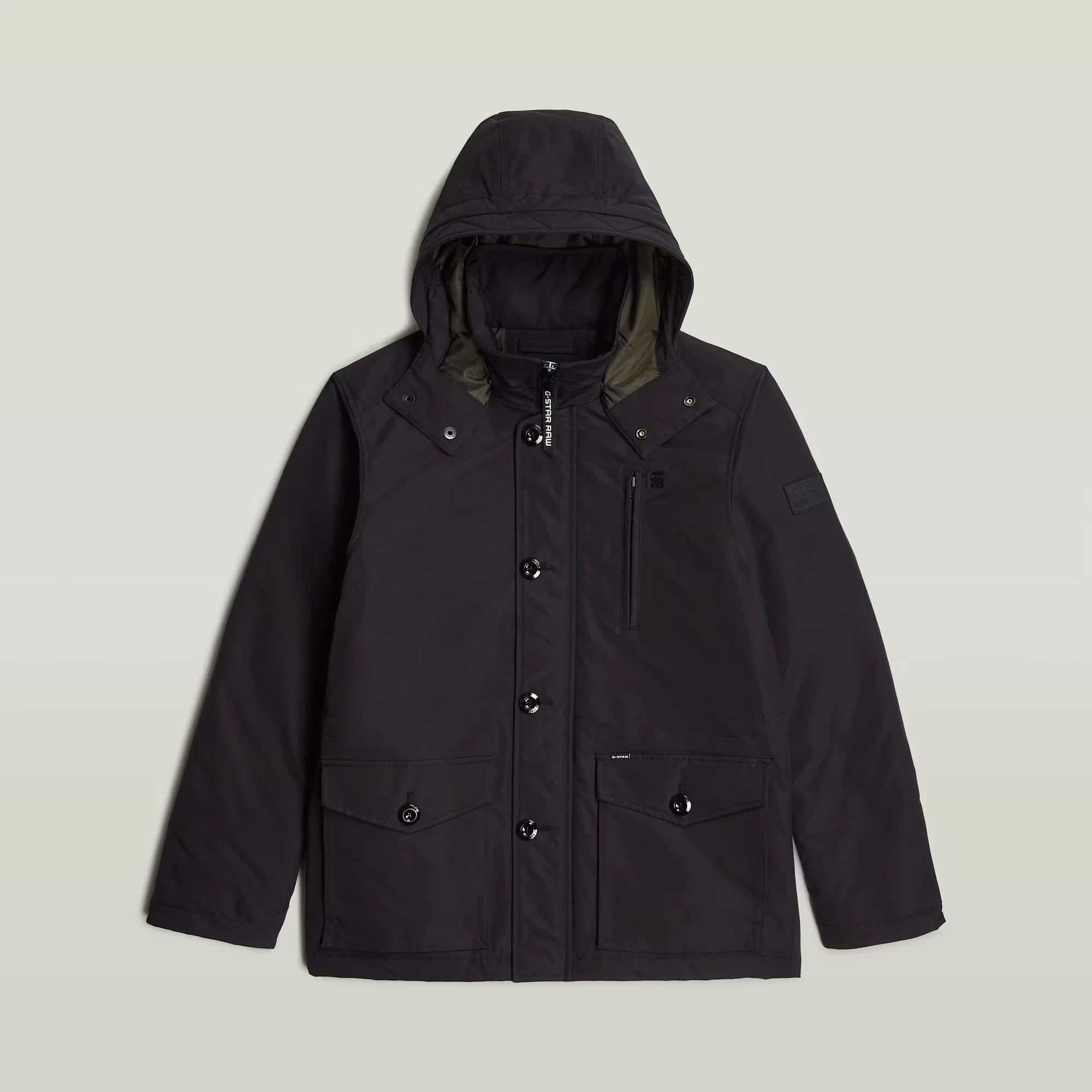 Vodan Padded Hooded Jacket (Black)