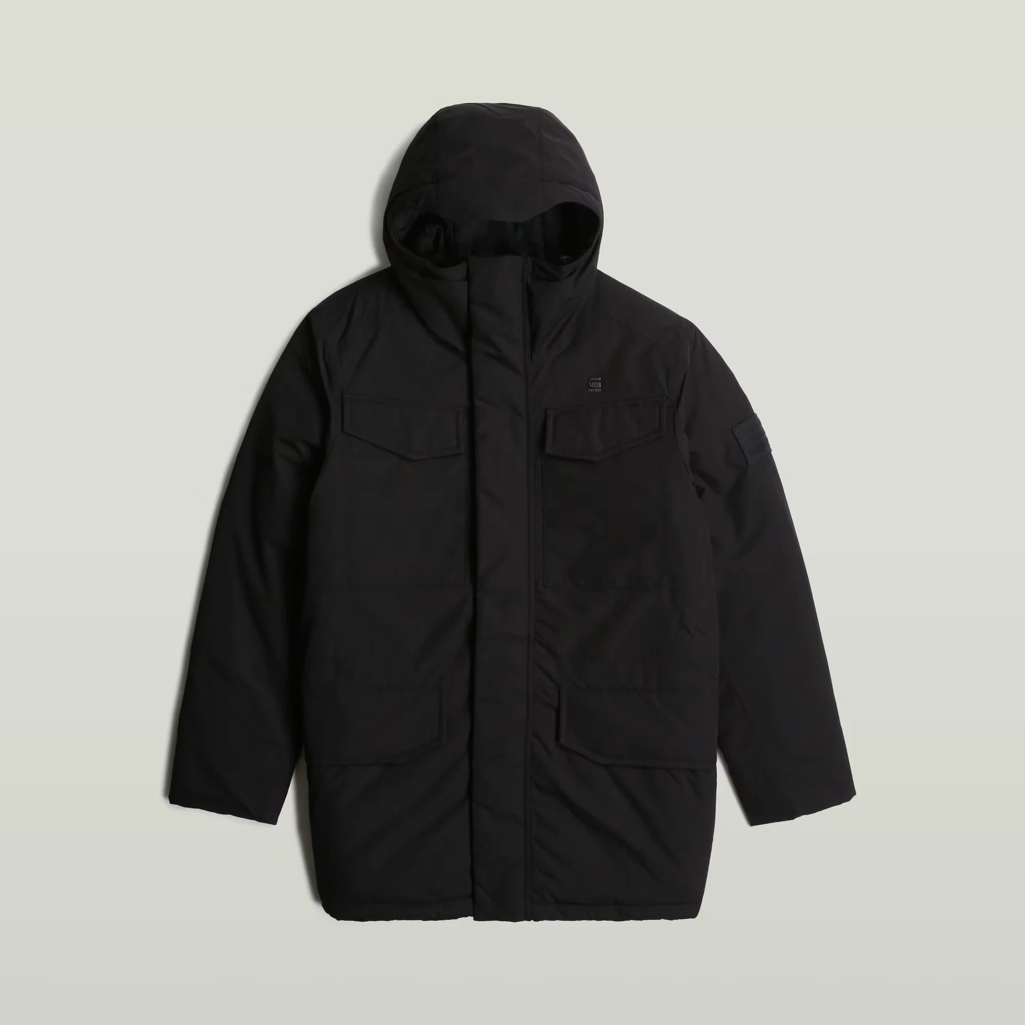 Vodan Padded Hooded Parka (Black) 