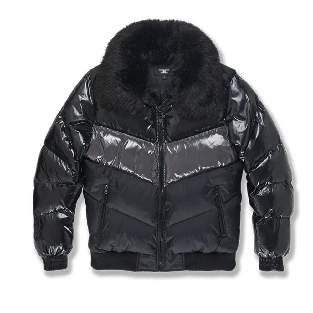 Blocked Puffer Jacket(Triple Black) Kids