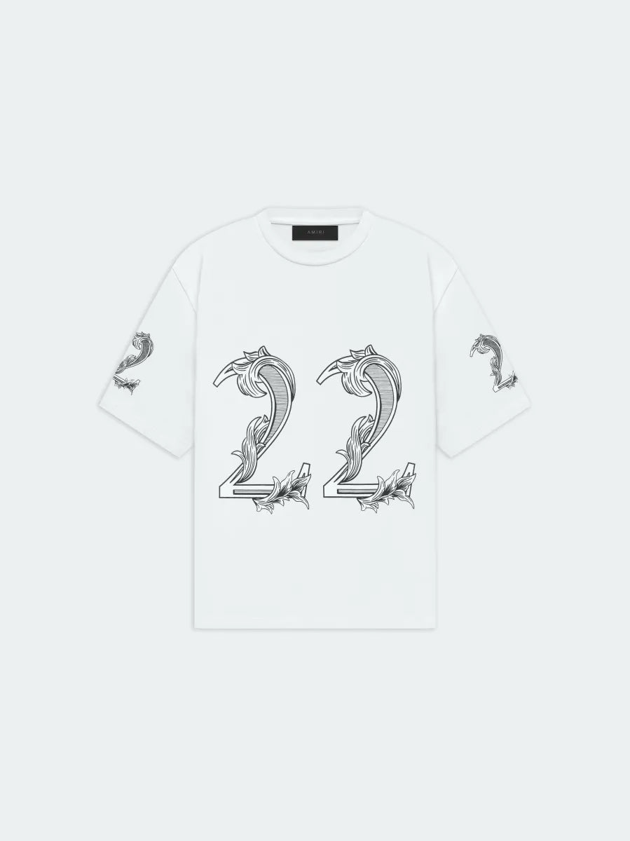 Oversized Amiri 22 Tee (White) 