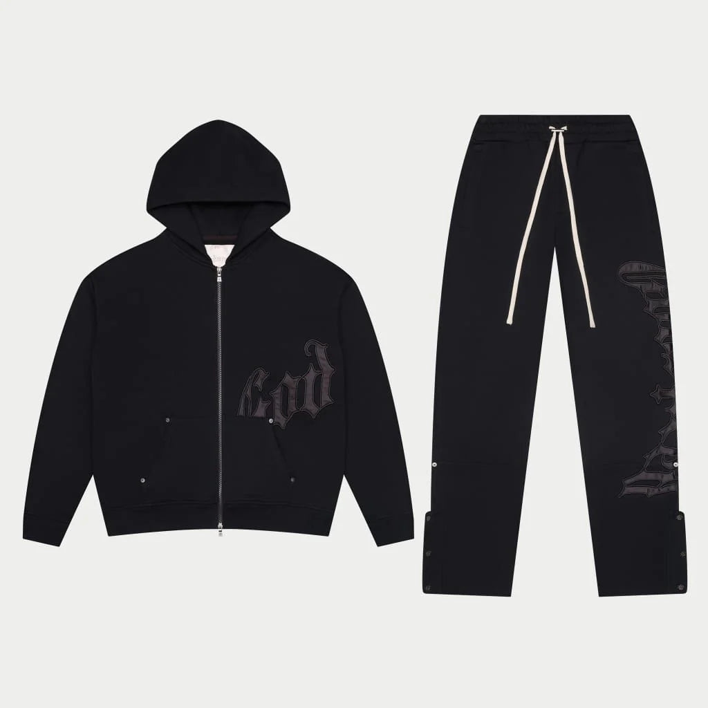 OG Logo Sweatsuit V2 (Black/Black) 