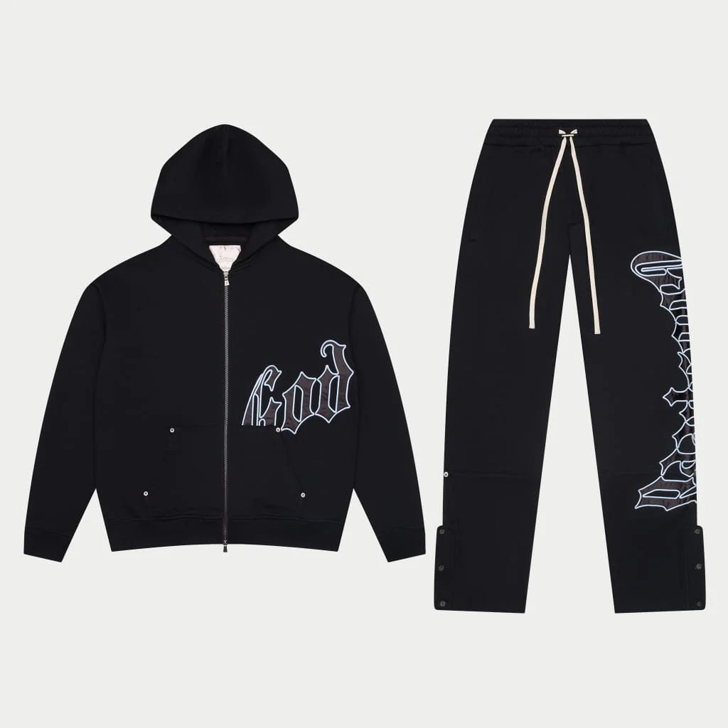 OG Logo Sweatsuit V2 Hoodie (Blk/Light Blue)