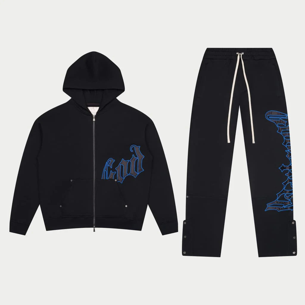 OG Logo Sweatsuit V2 (Blk/Royal Blue) 