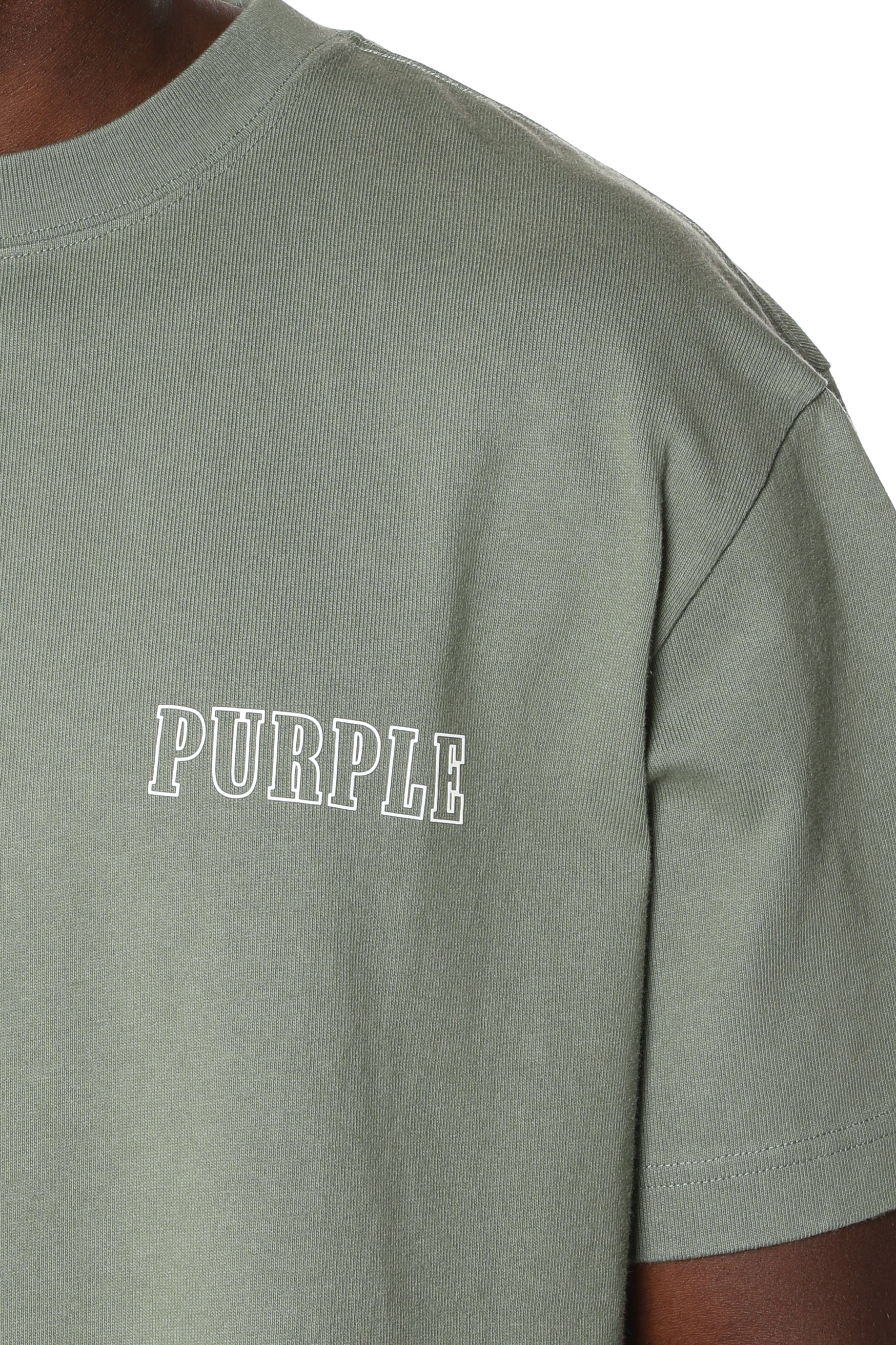 Purple Brand relaxed-fit cotton jersey T-shirt featuring signature logo graphics on the chest and back.