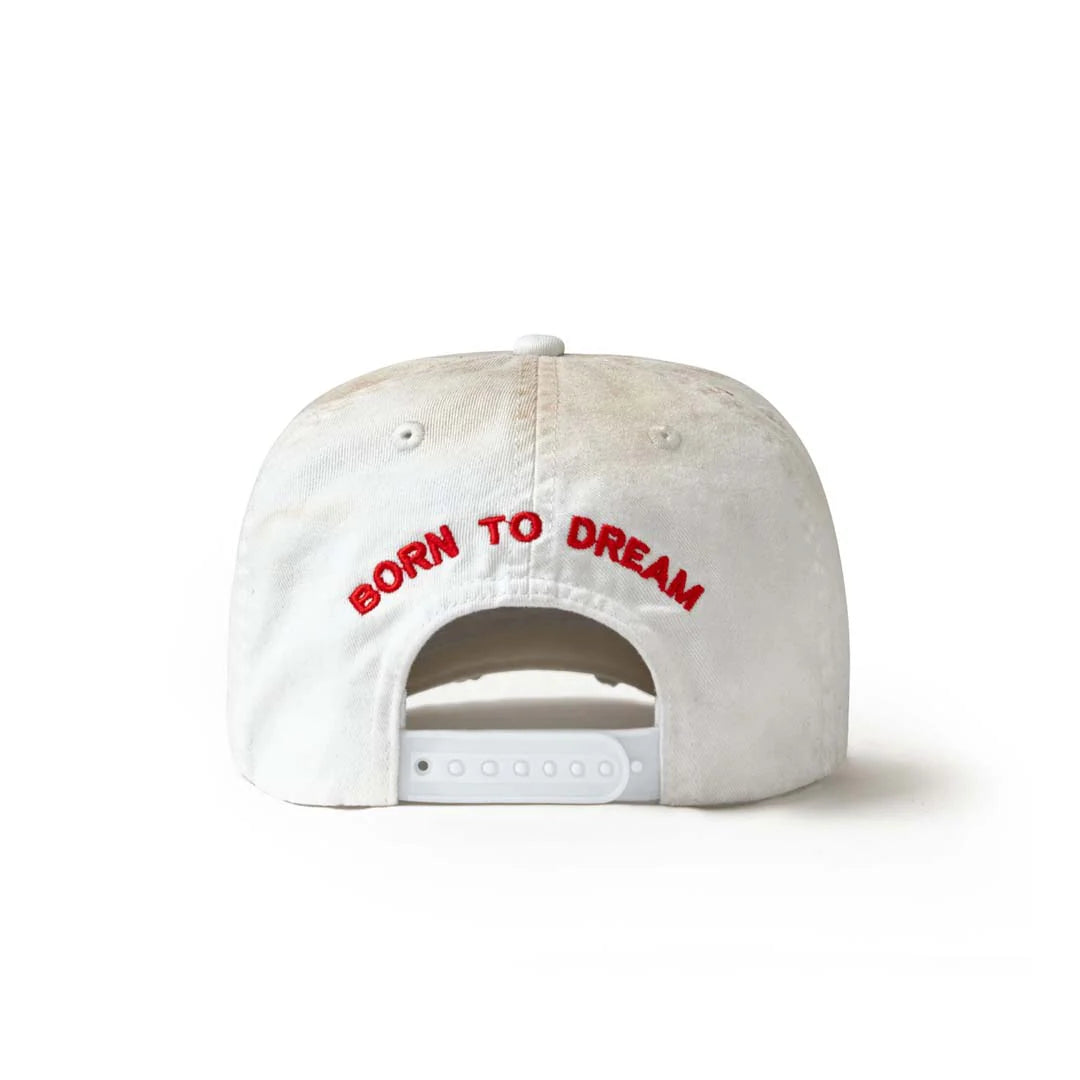 Vale Forever Wrecked Anthem hat in white with clean modern streetwear-inspired design